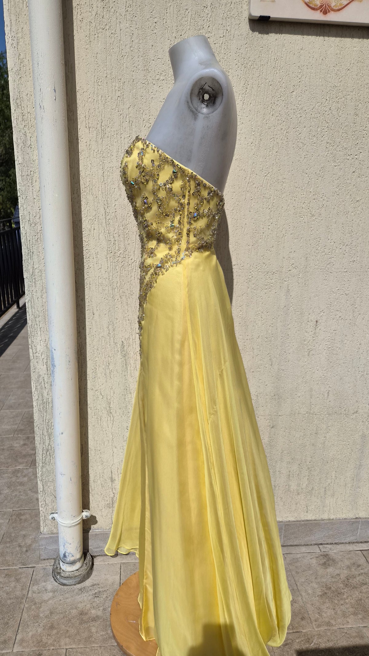 Robe bustier jaune