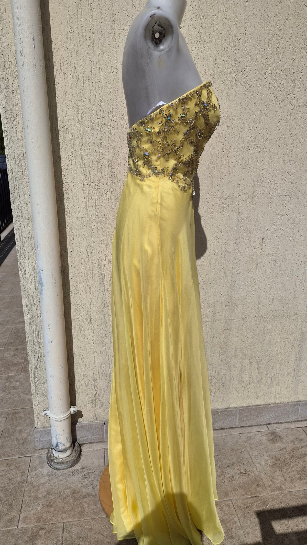 Robe bustier jaune