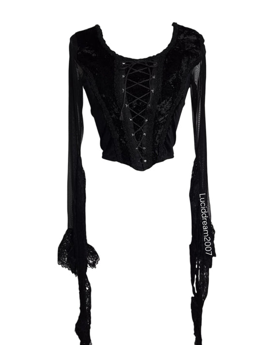 Haut corset manches longues