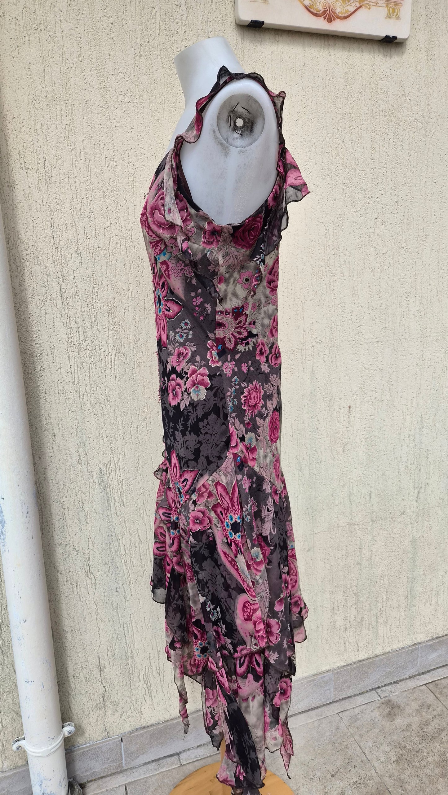 Robe en soie motif floral