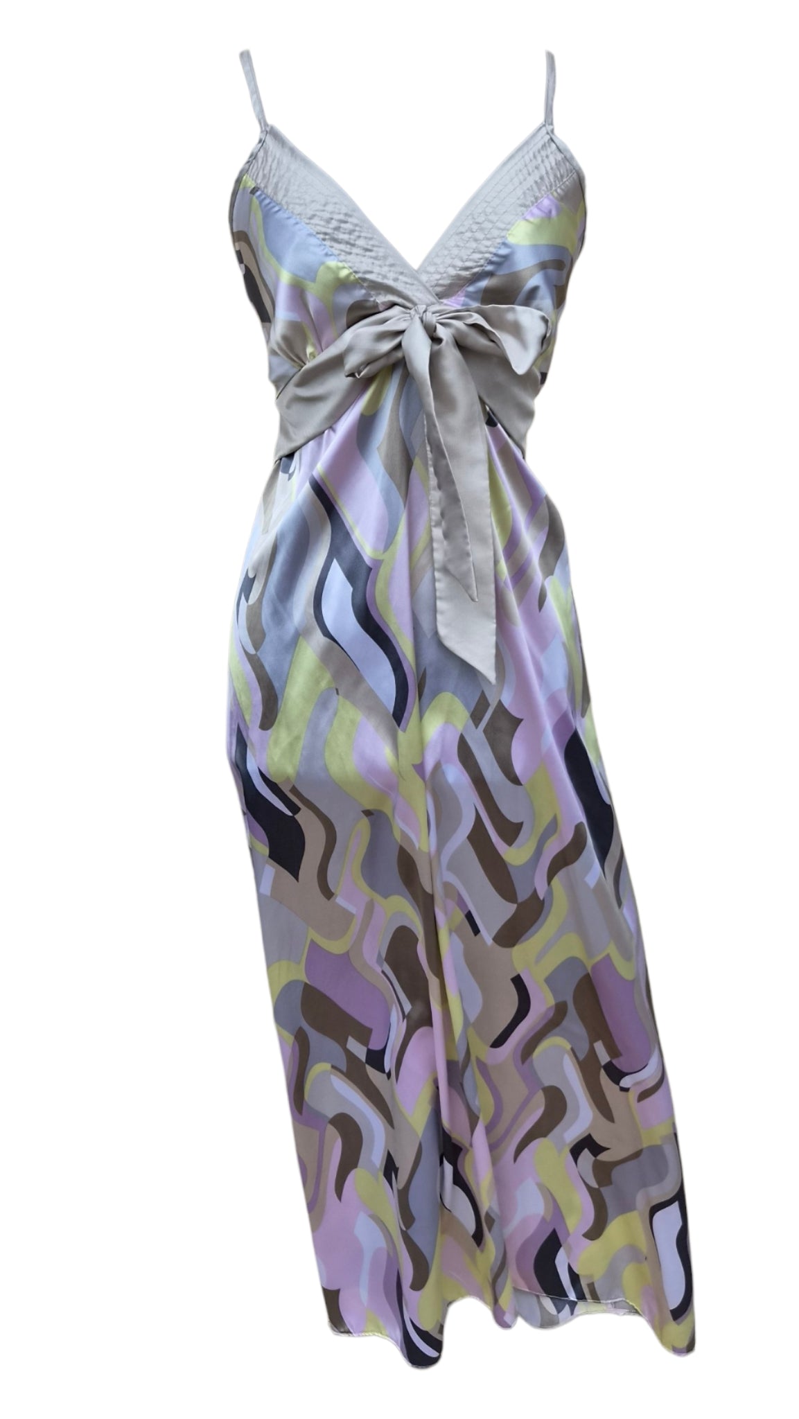 Flowing satin dress