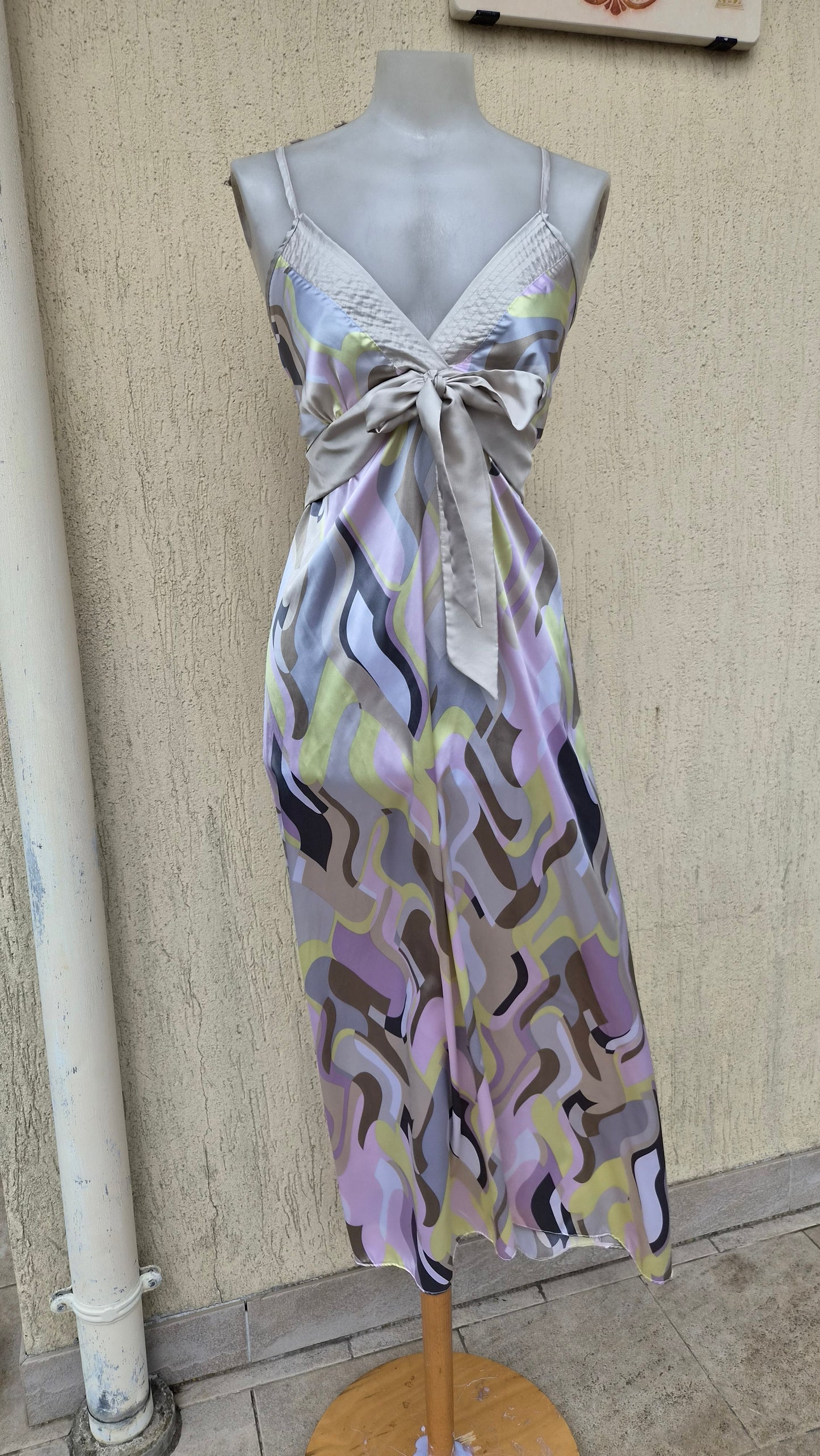 Flowing satin dress