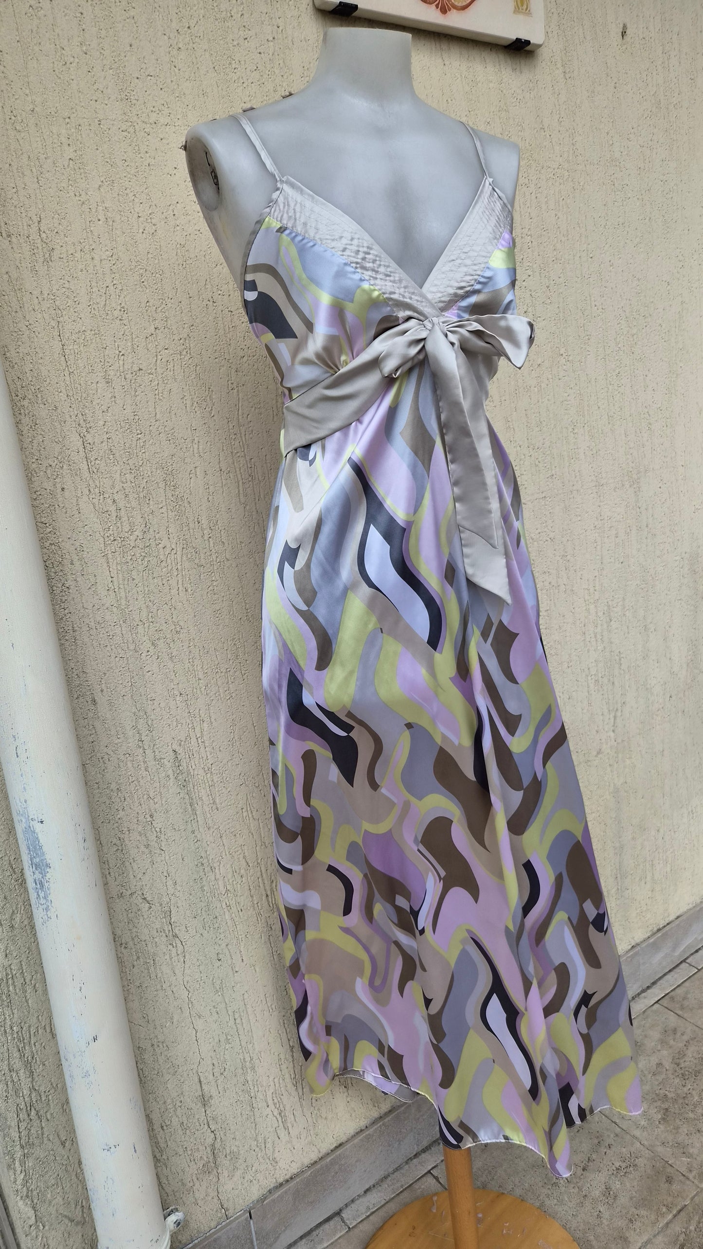Flowing satin dress