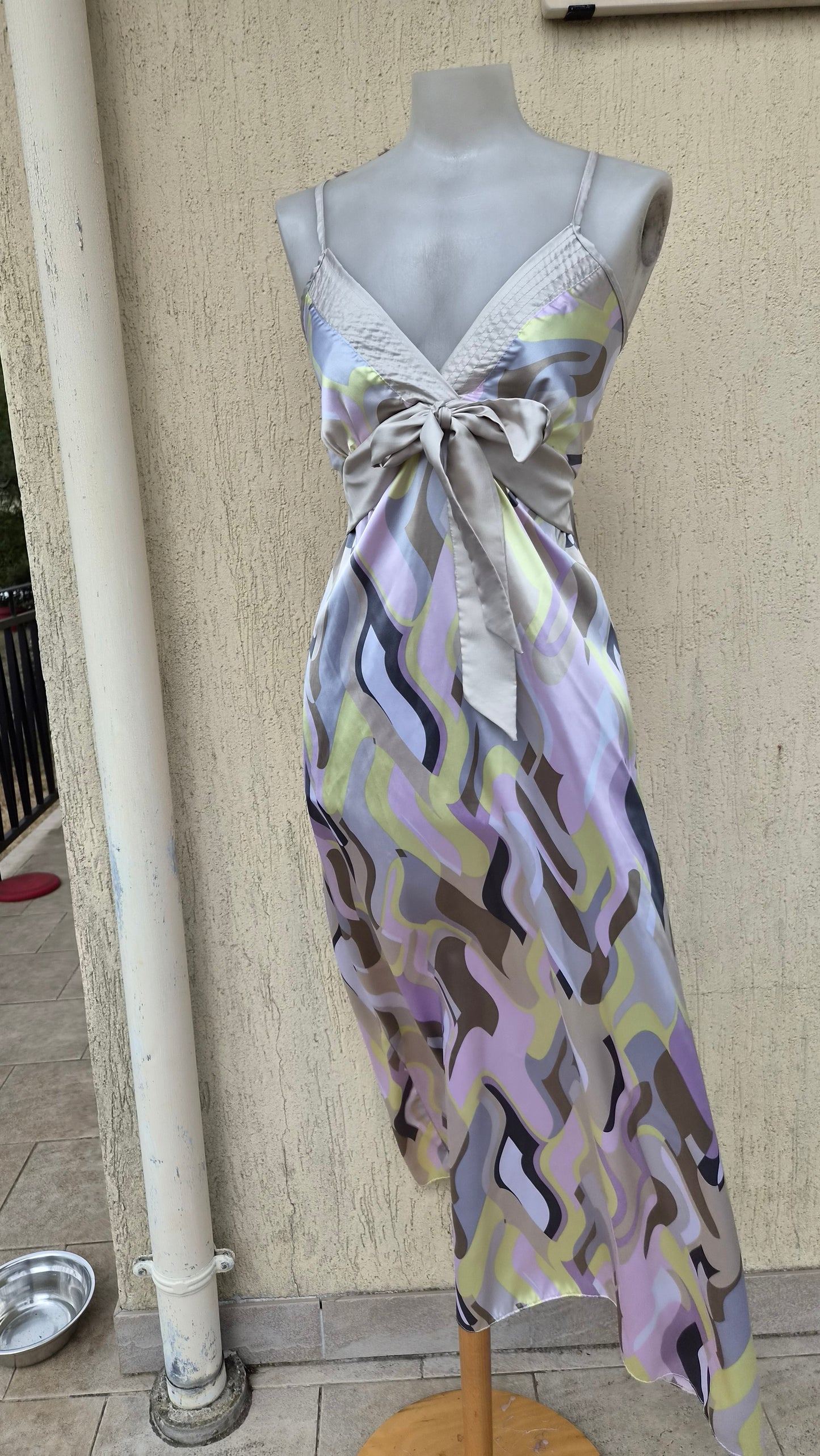 Flowing satin dress
