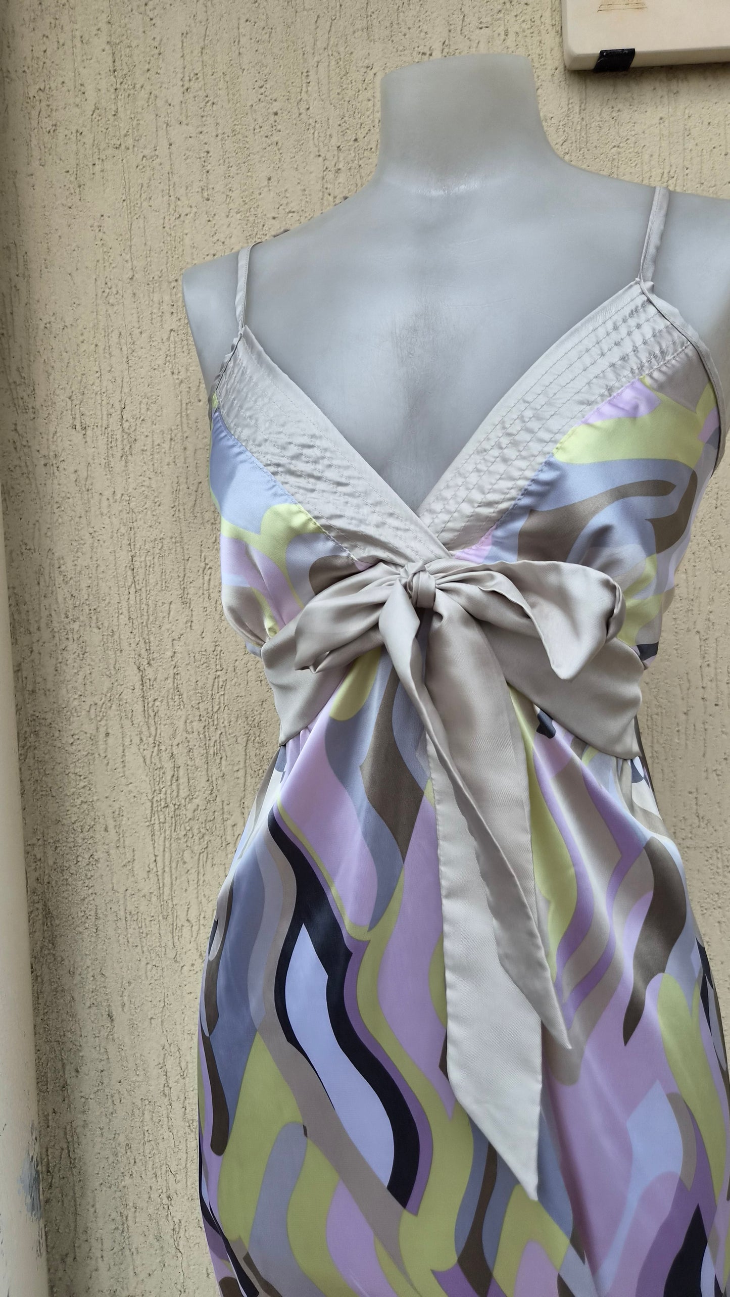 Flowing satin dress