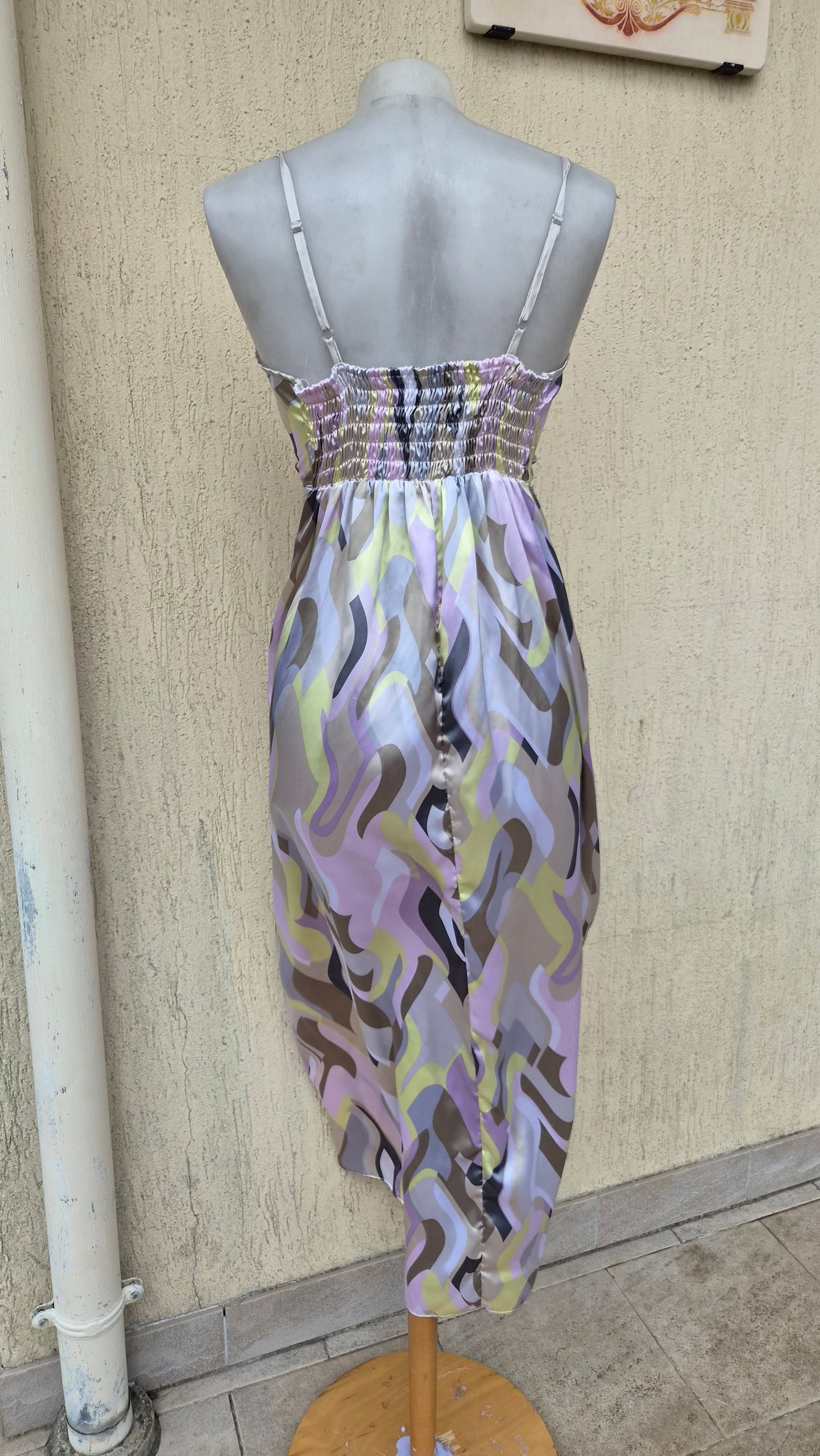 Flowing satin dress
