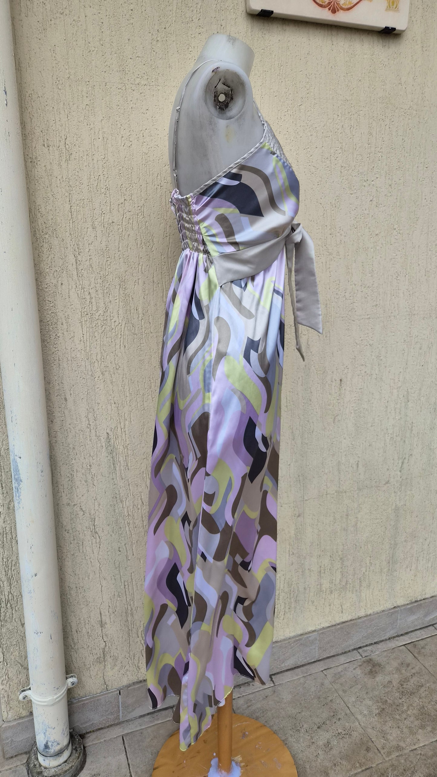 Flowing satin dress