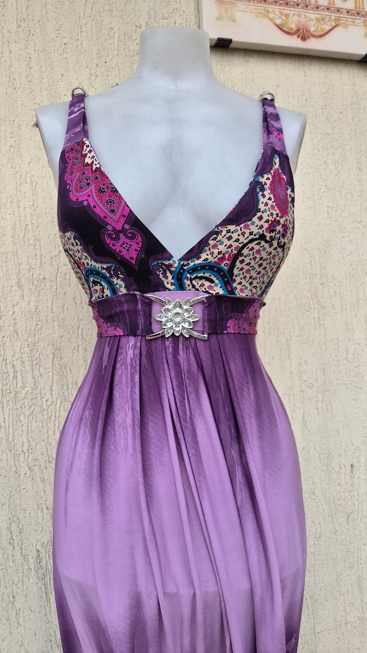 Maxi robe fluide violette