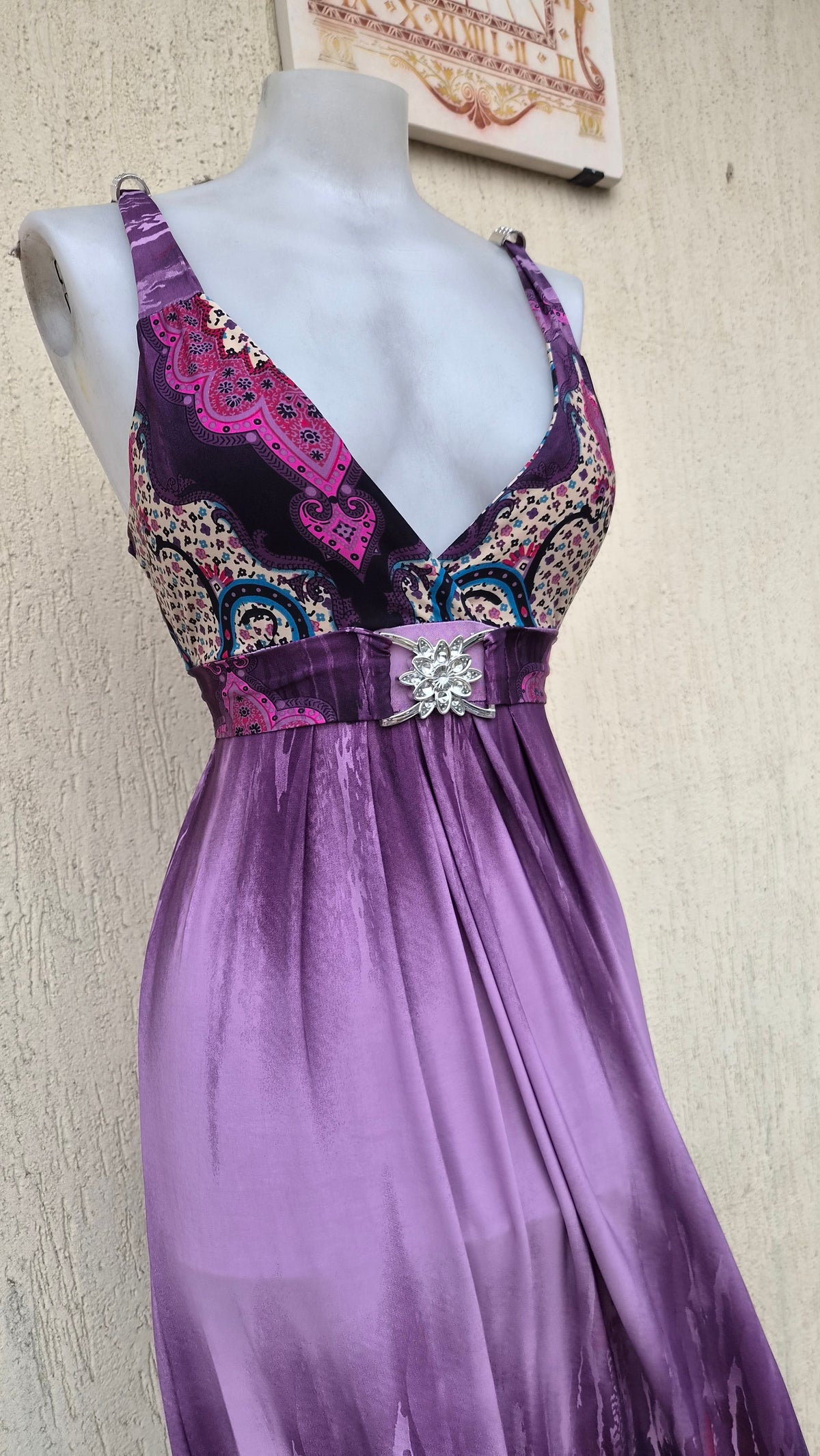 Maxi robe fluide violette