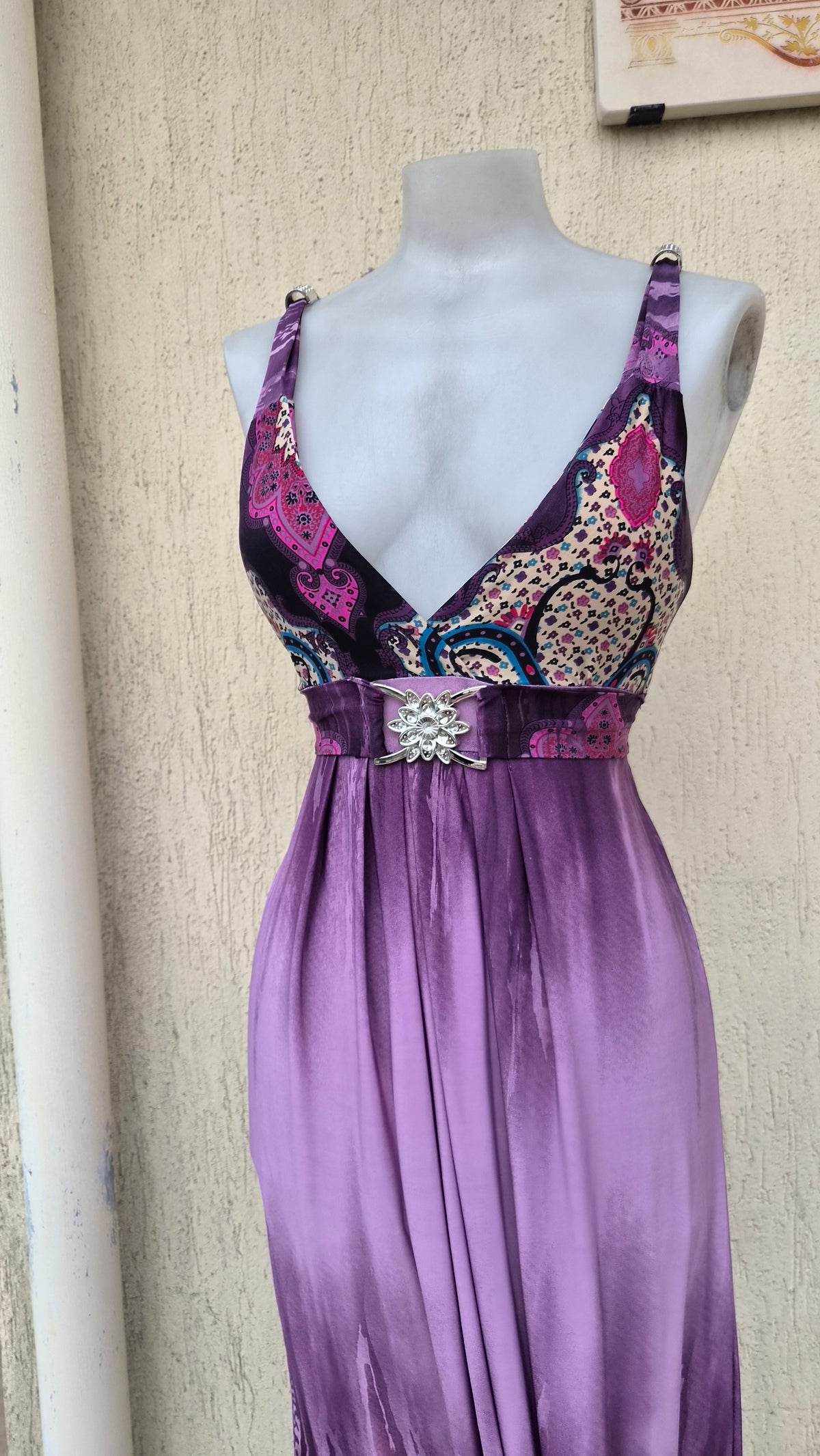 Maxi robe fluide violette