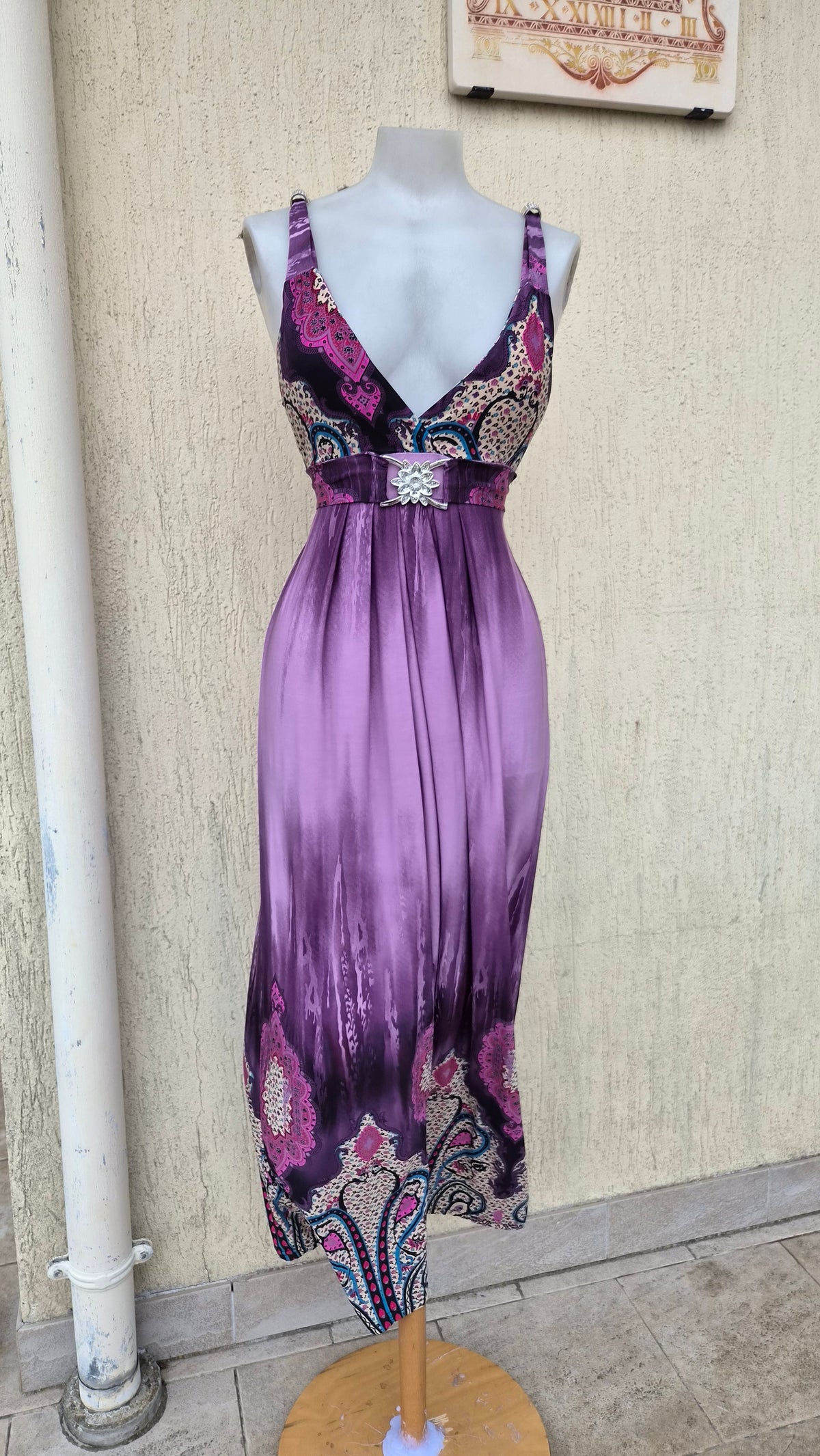 Maxi robe fluide violette