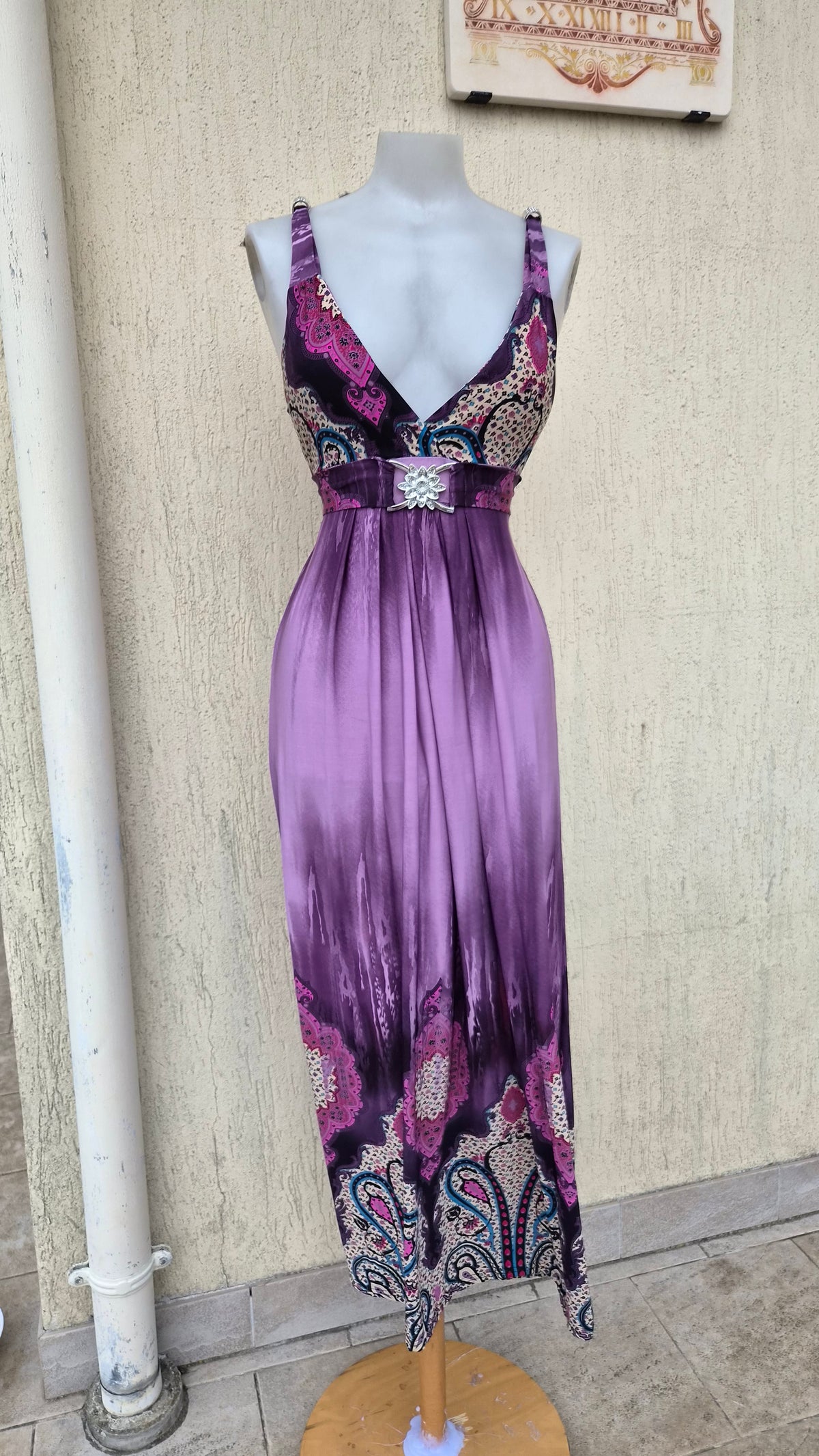 Maxi robe fluide violette