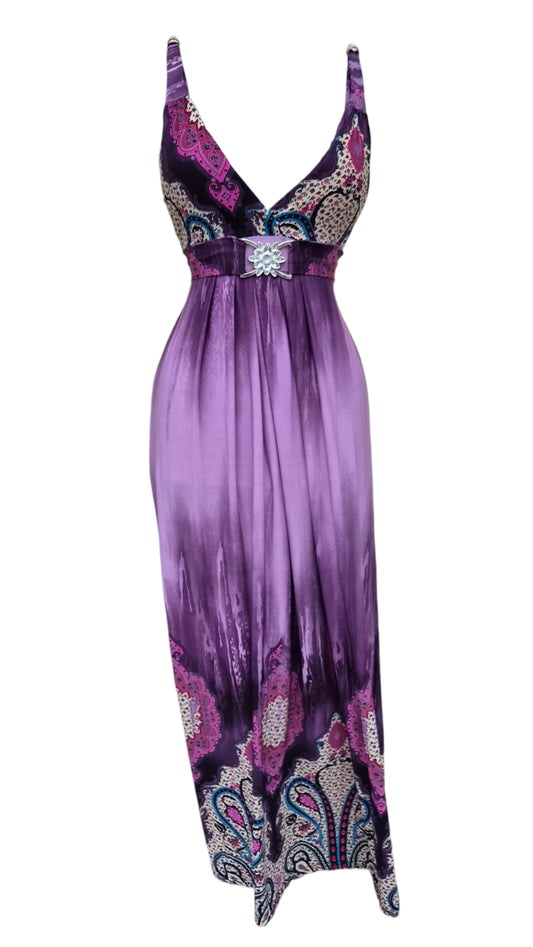 Maxi robe fluide violette