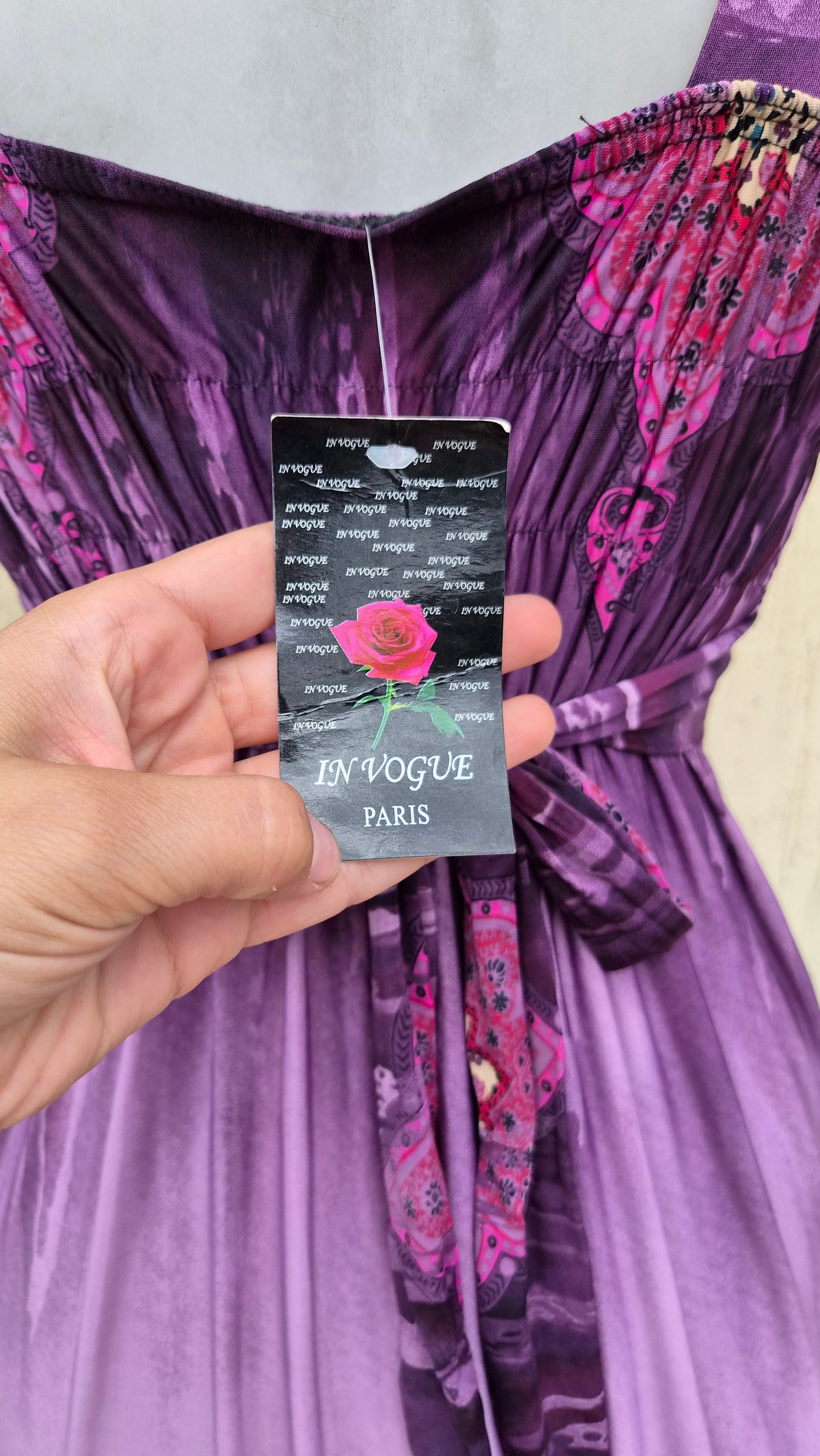Maxi robe fluide violette