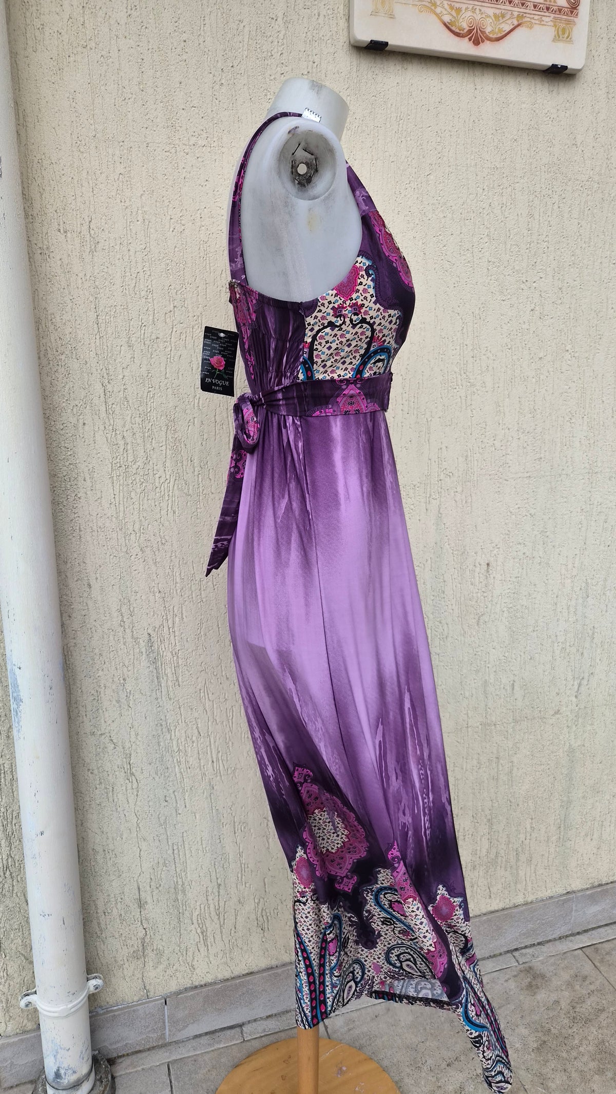 Maxi robe fluide violette