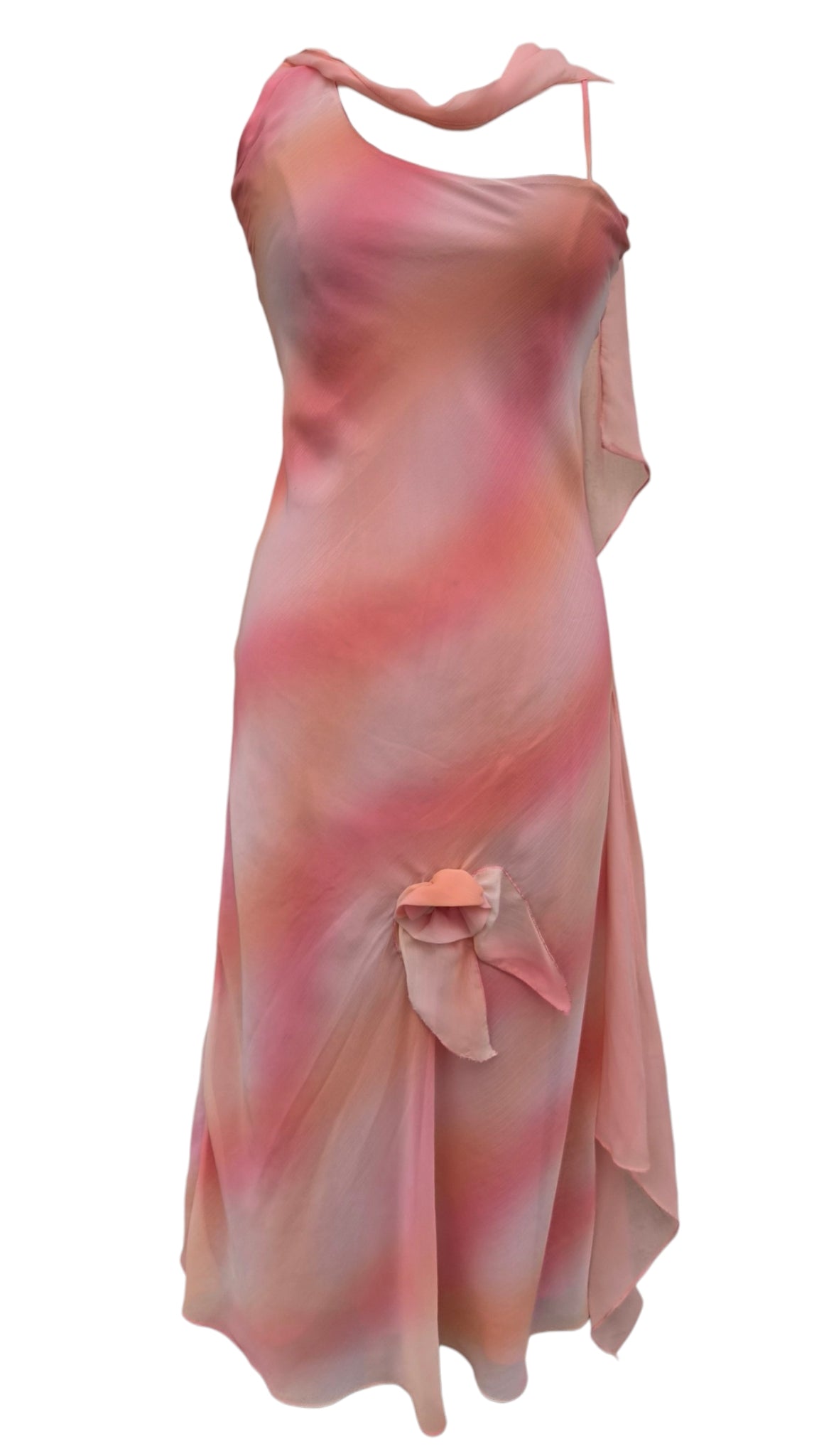 Pink-toned voile dress