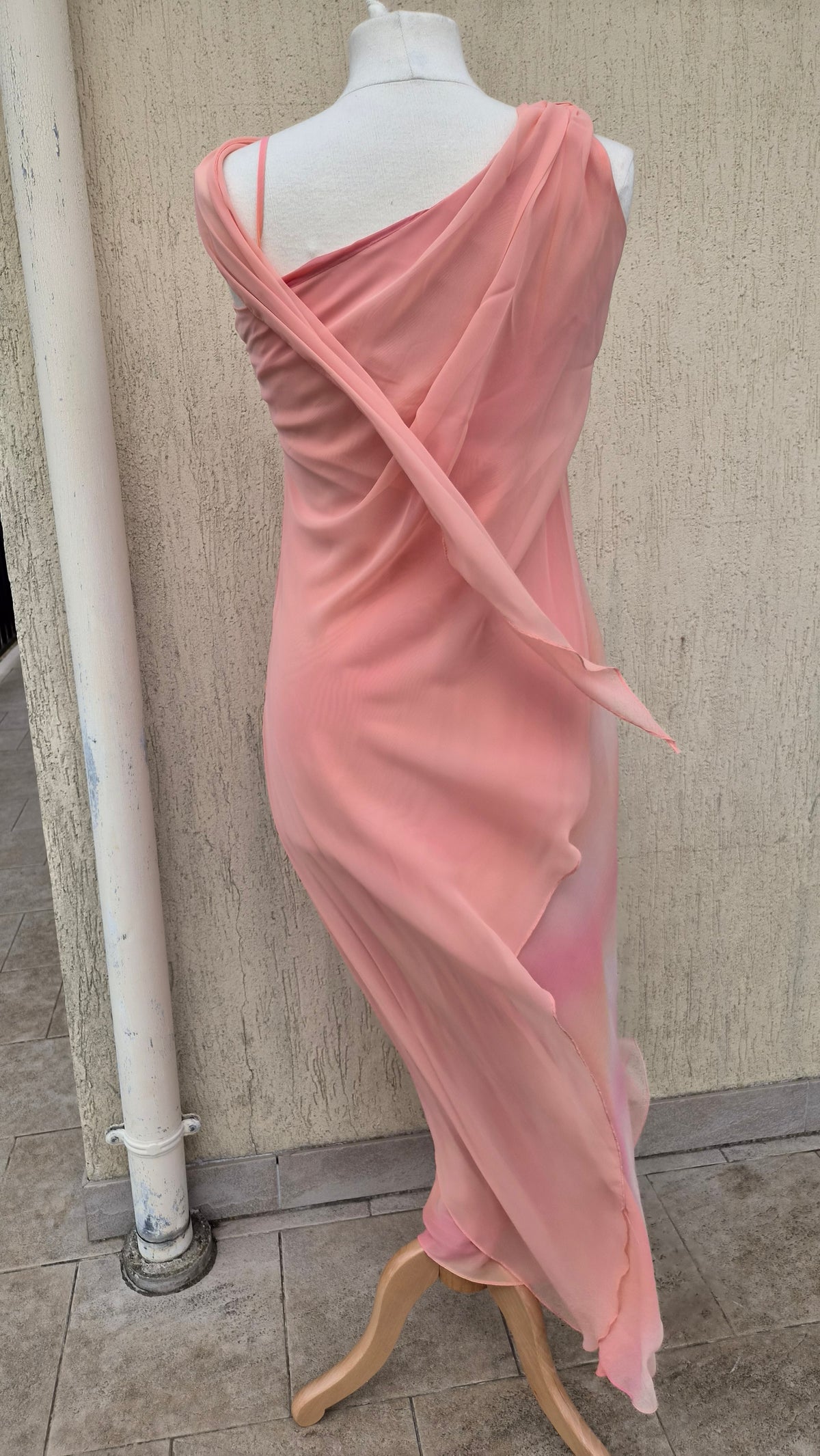 Pink-toned voile dress