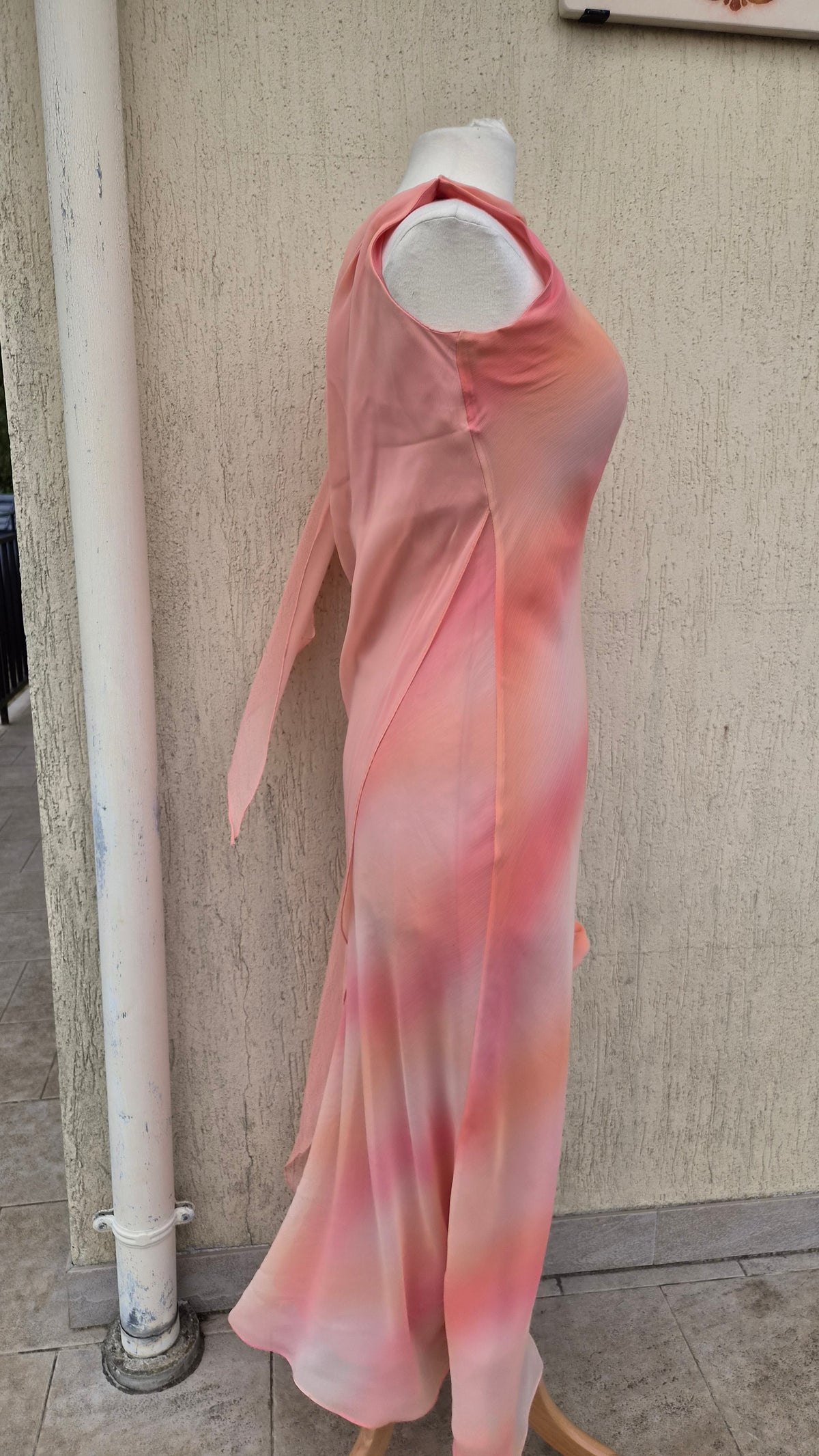 Pink-toned voile dress