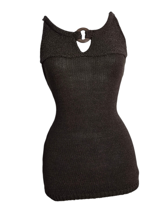 Haut en crochet marron