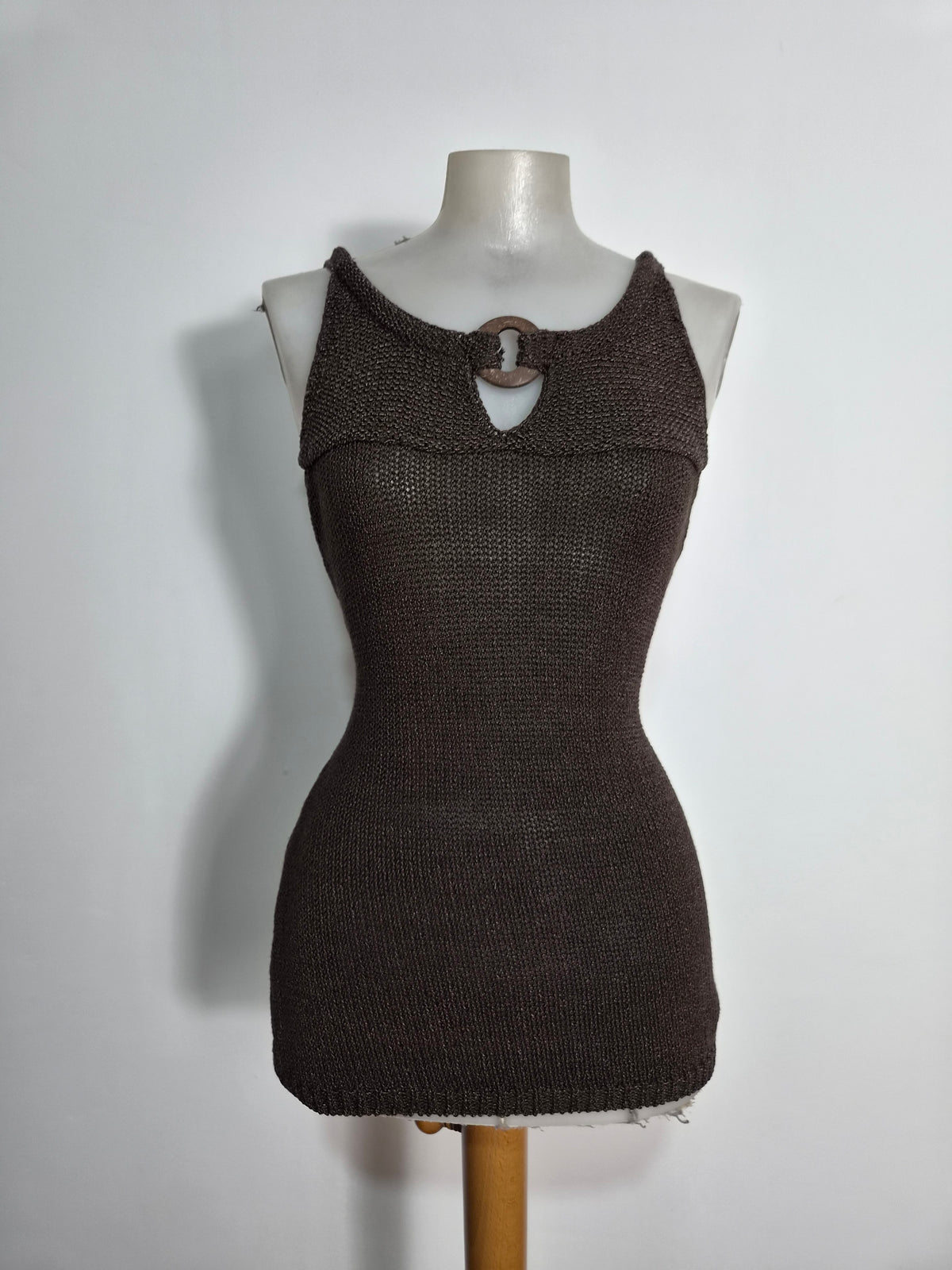 Haut en crochet marron
