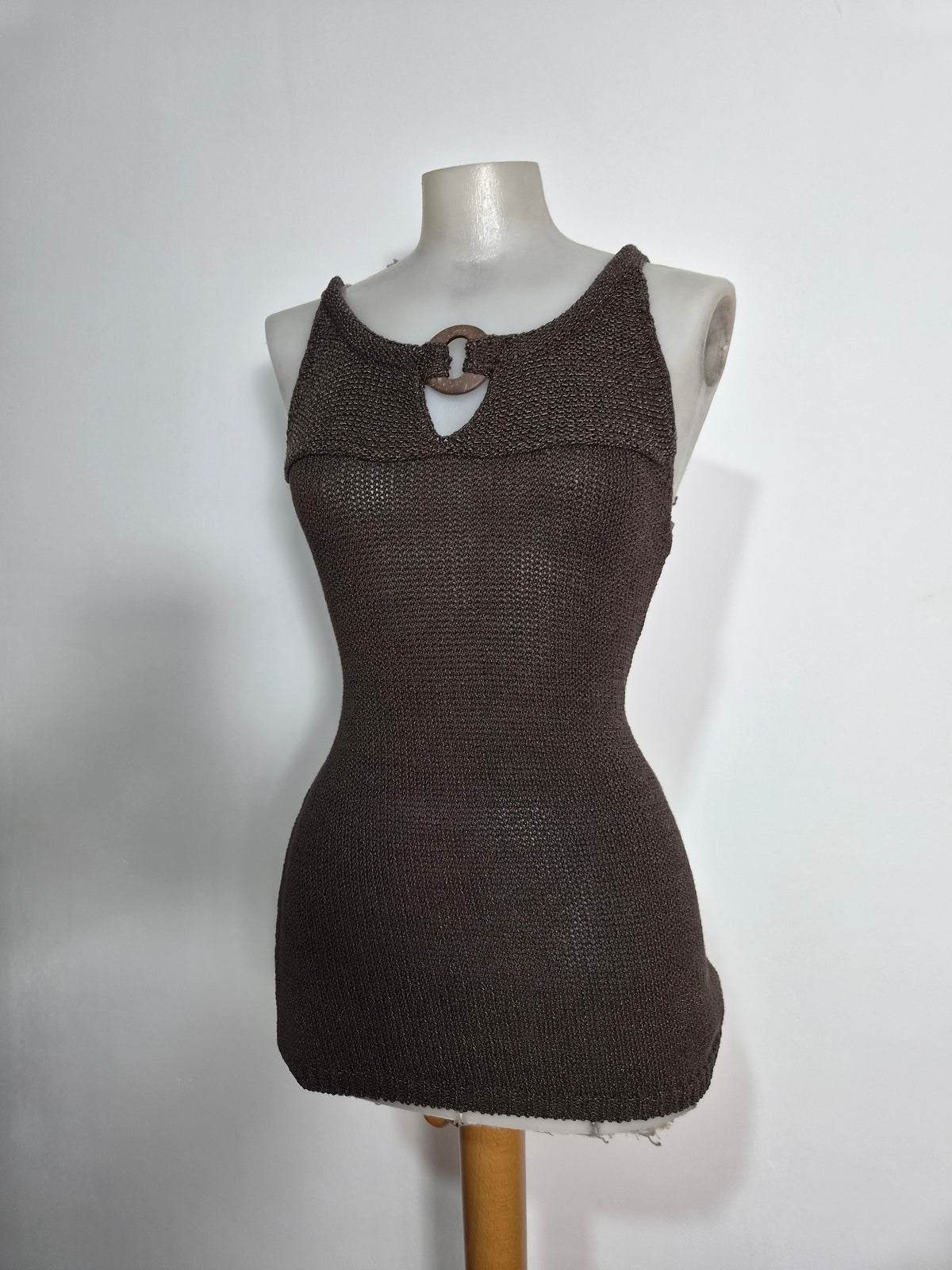 Haut en crochet marron