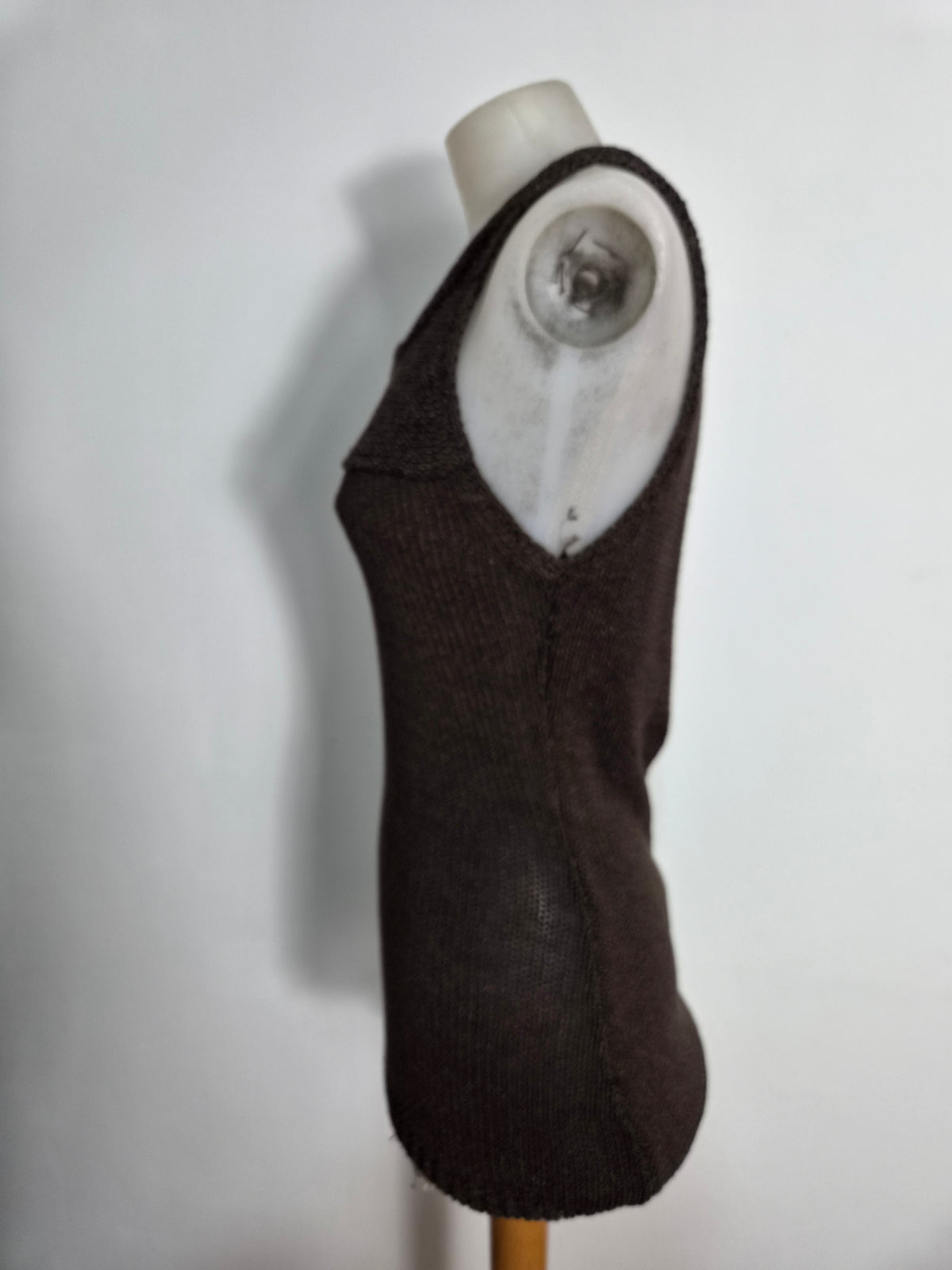 Haut en crochet marron