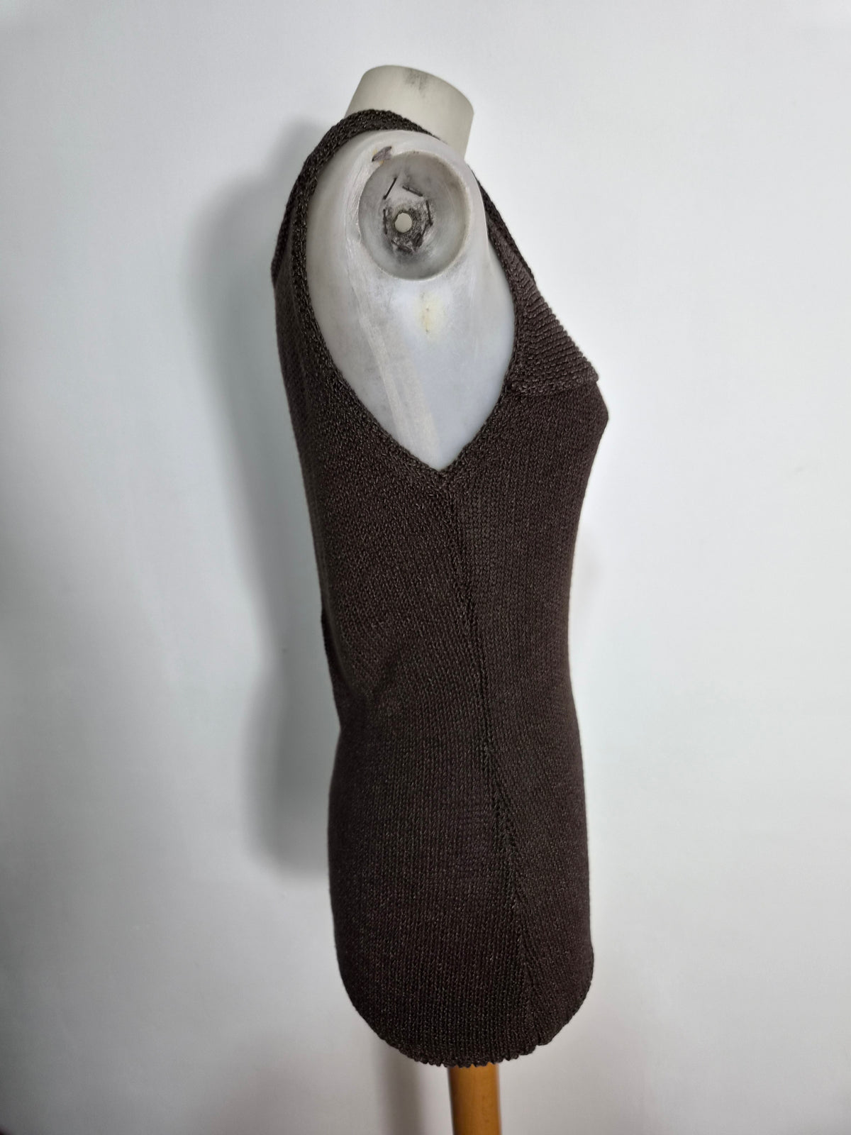 Haut en crochet marron