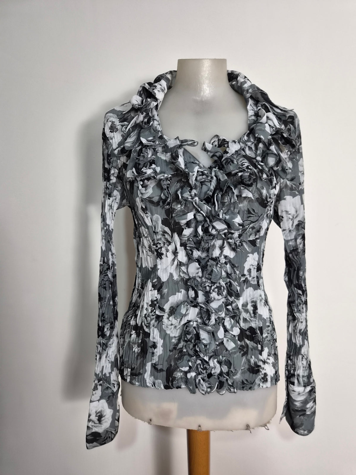 Grey toned voile blouse