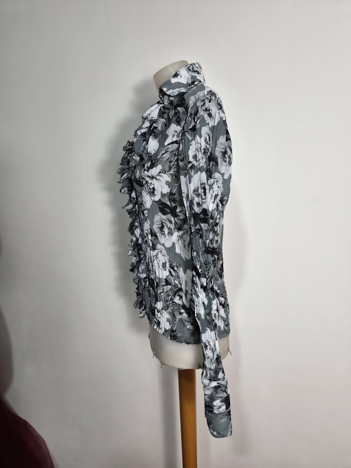 Grey toned voile blouse