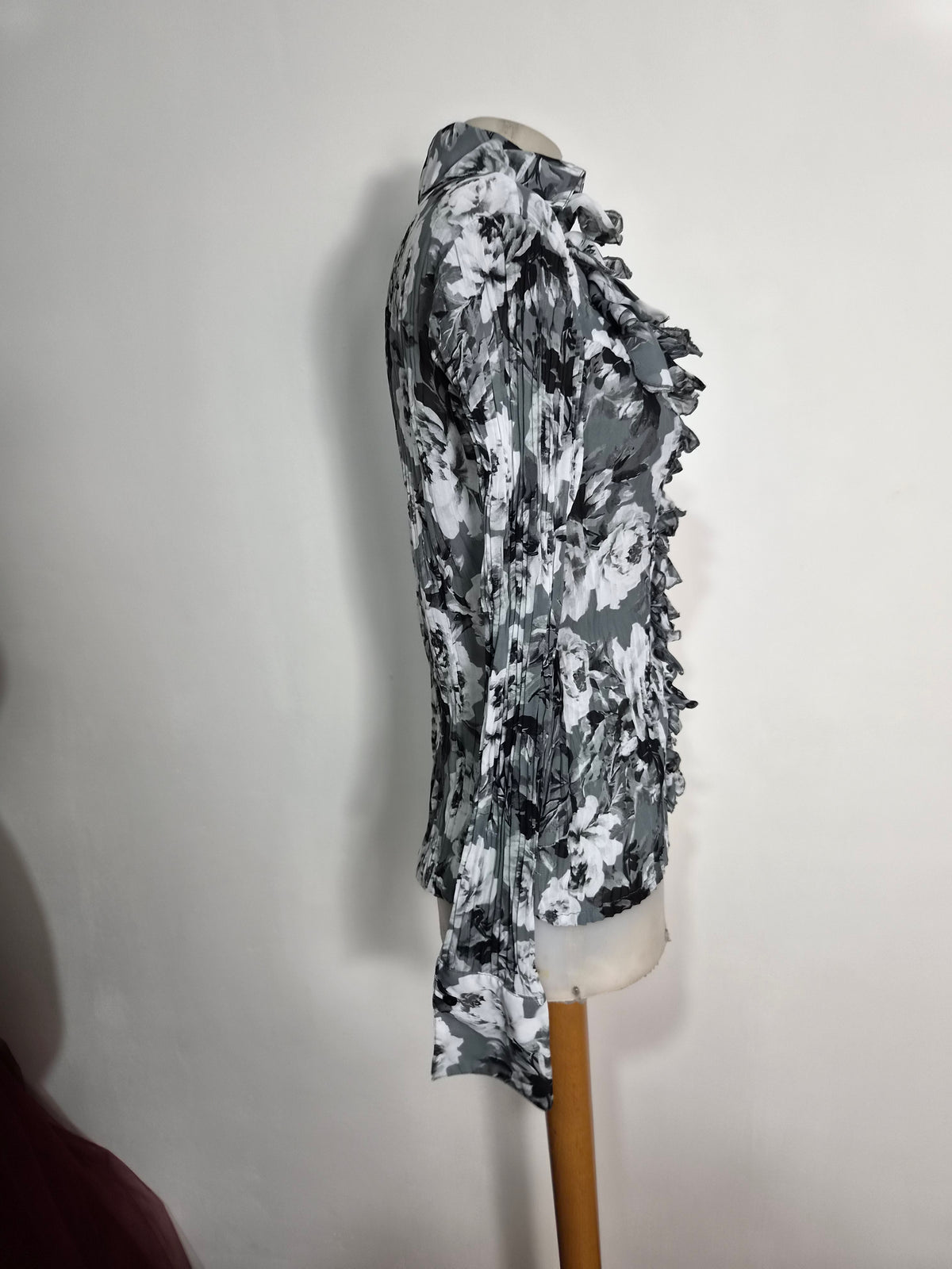 Grey toned voile blouse