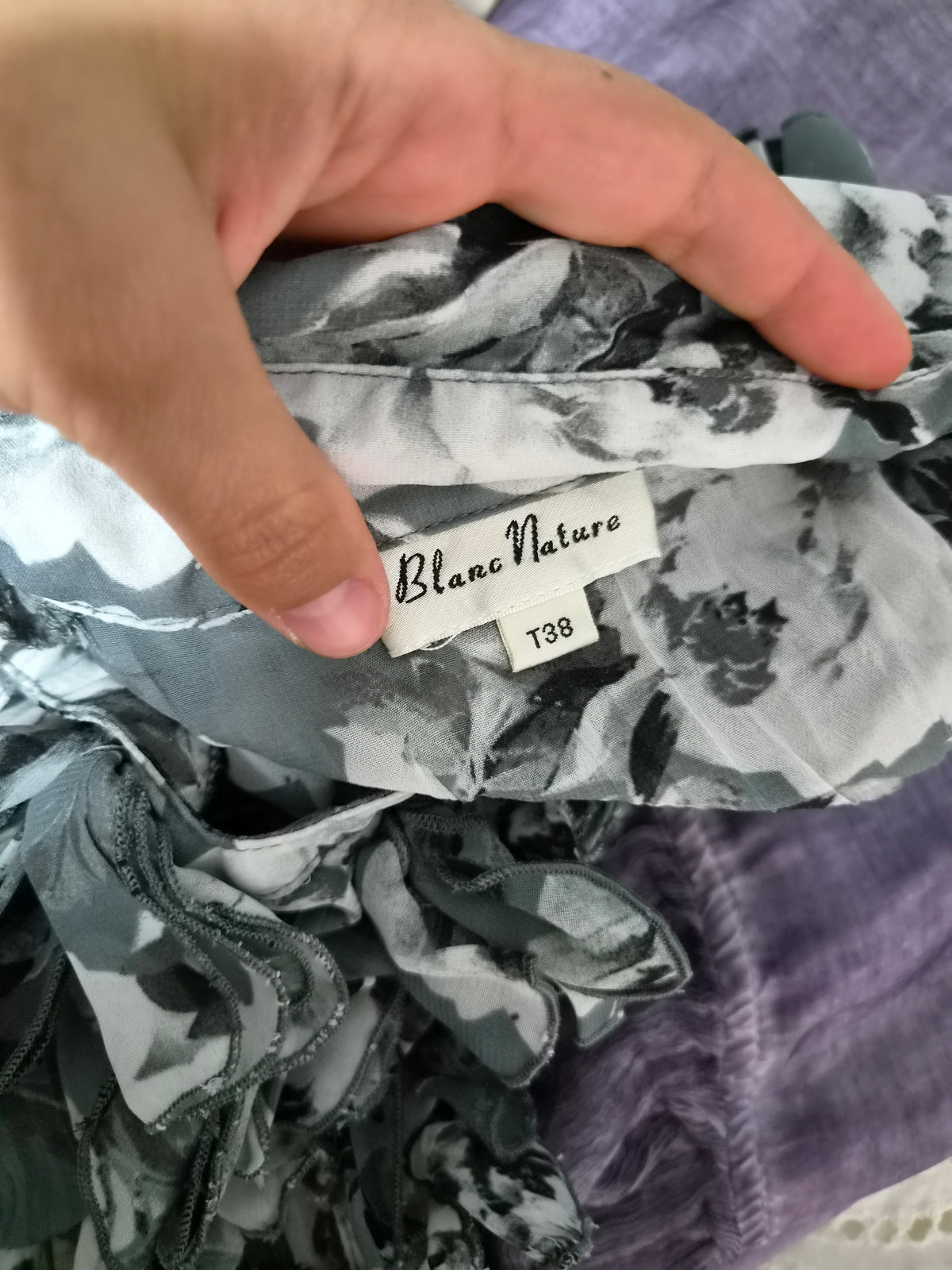 Grey toned voile blouse