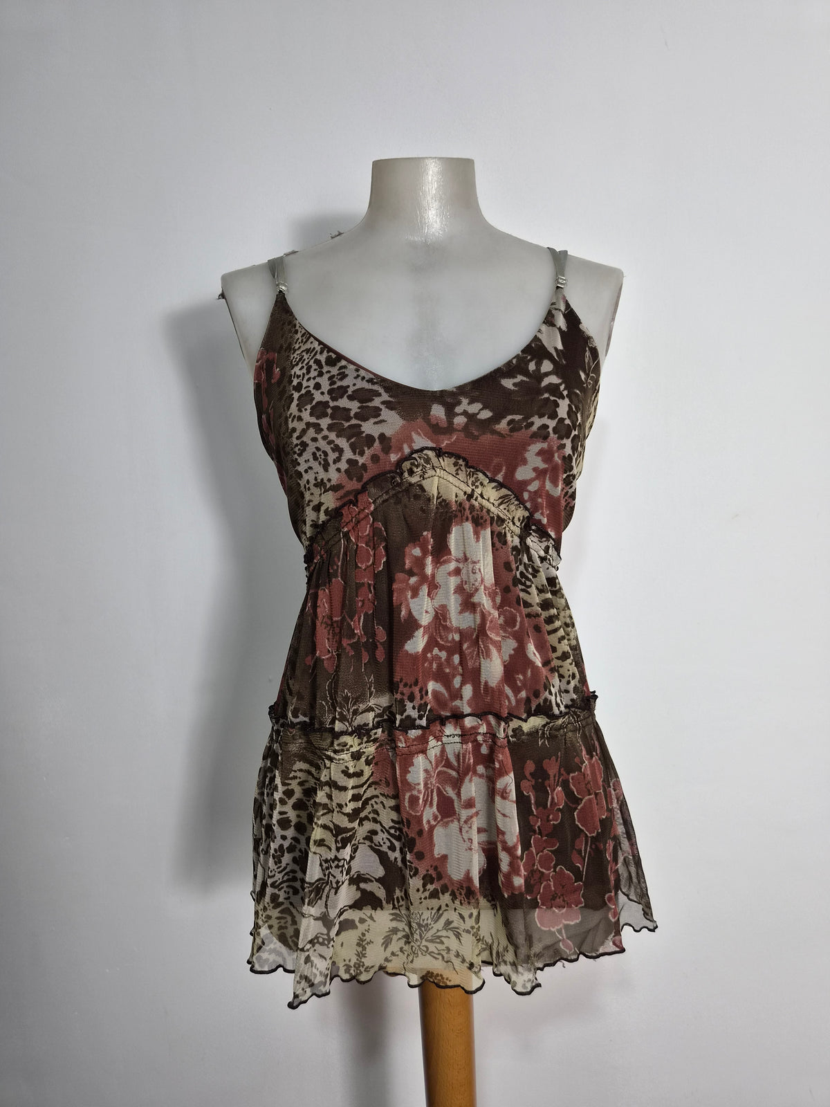 Brown voile top
