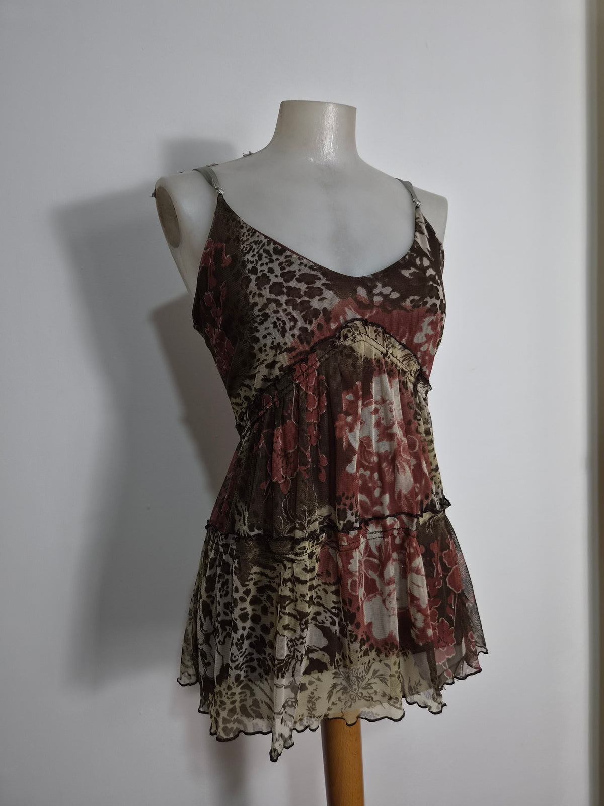 Brown voile top