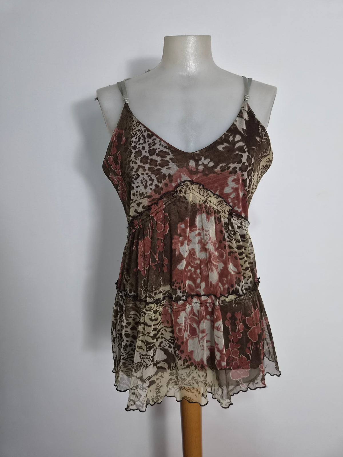 Brown voile top