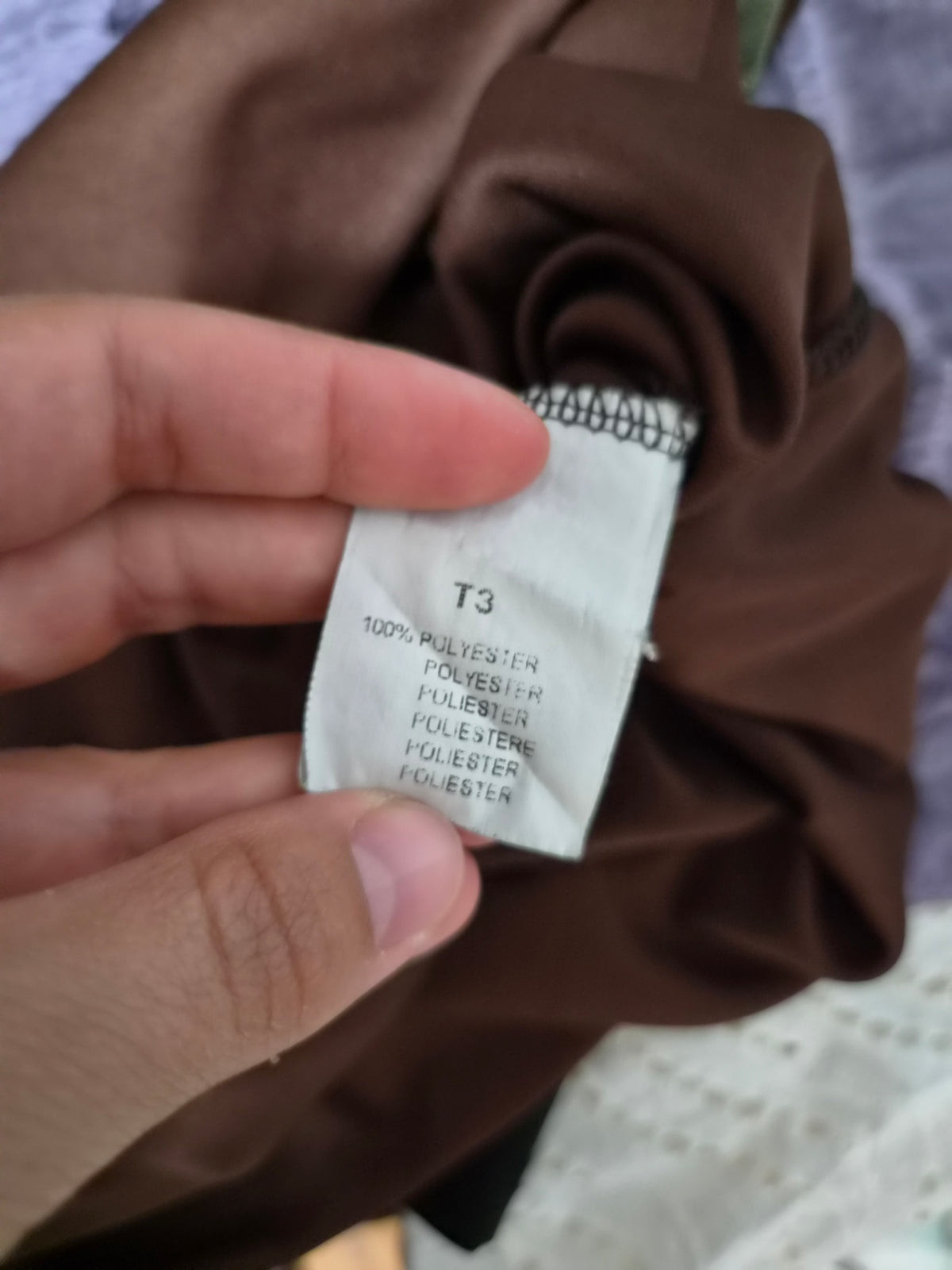 Brown voile top