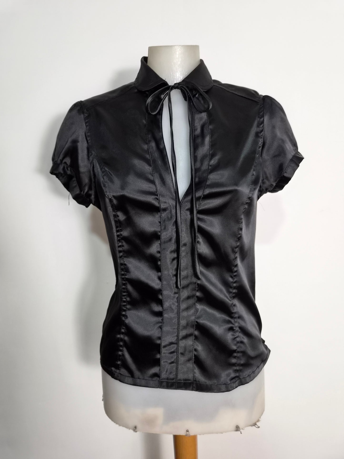 Chemisier satiné noir