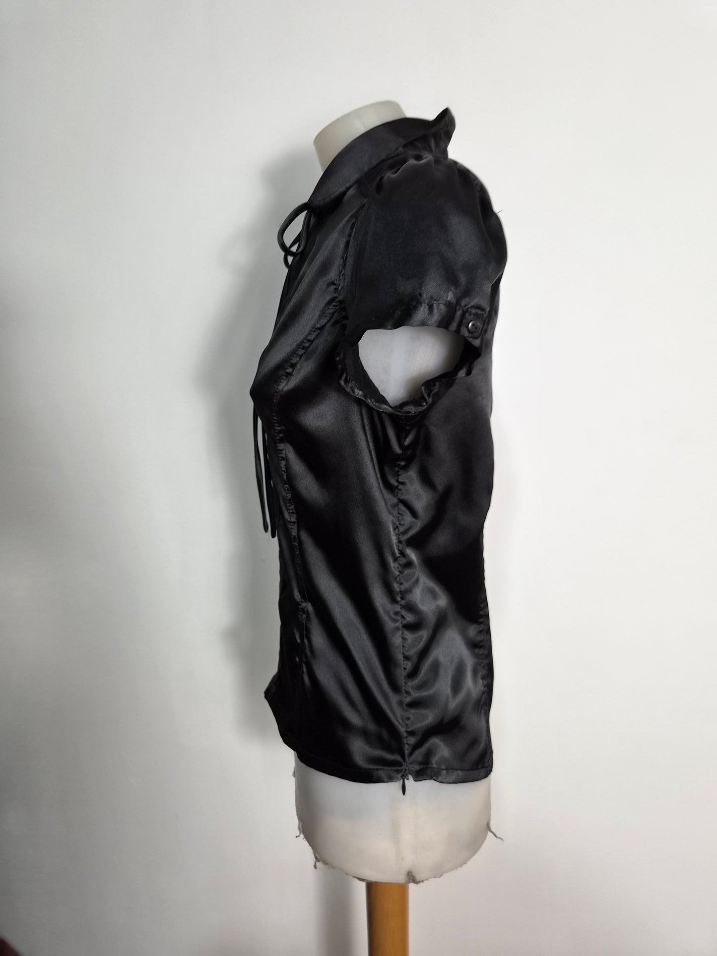 Chemisier satiné noir