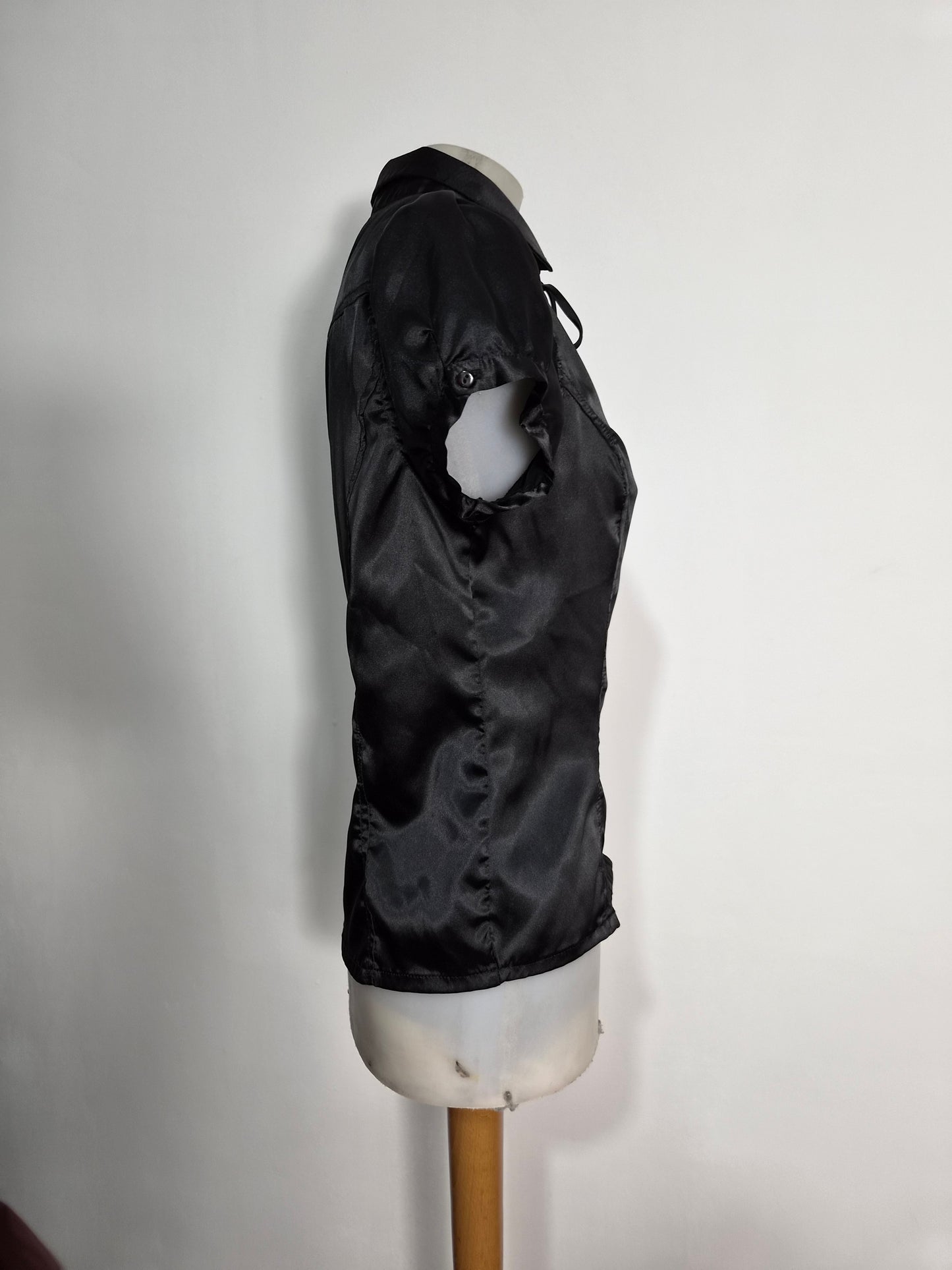 Chemisier satiné noir