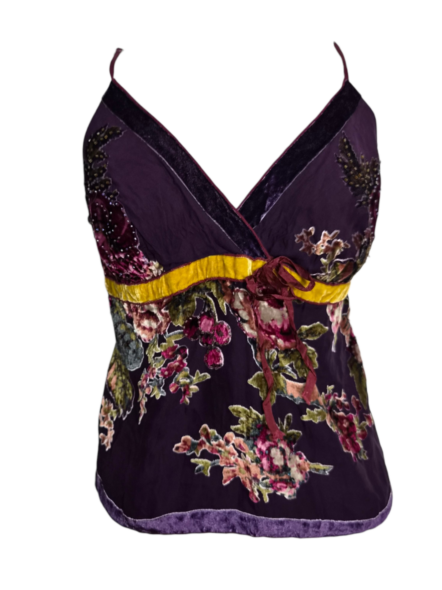 Haut René Derhy en soie violette