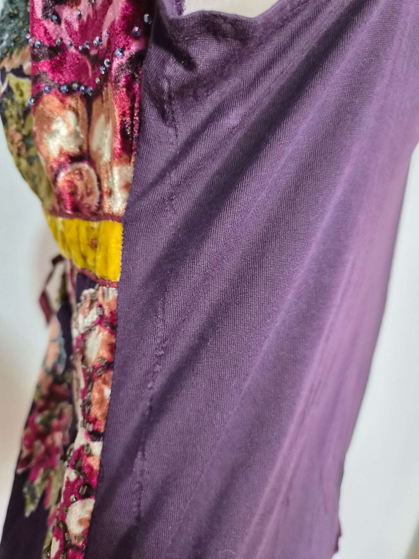 Haut René Derhy en soie violette
