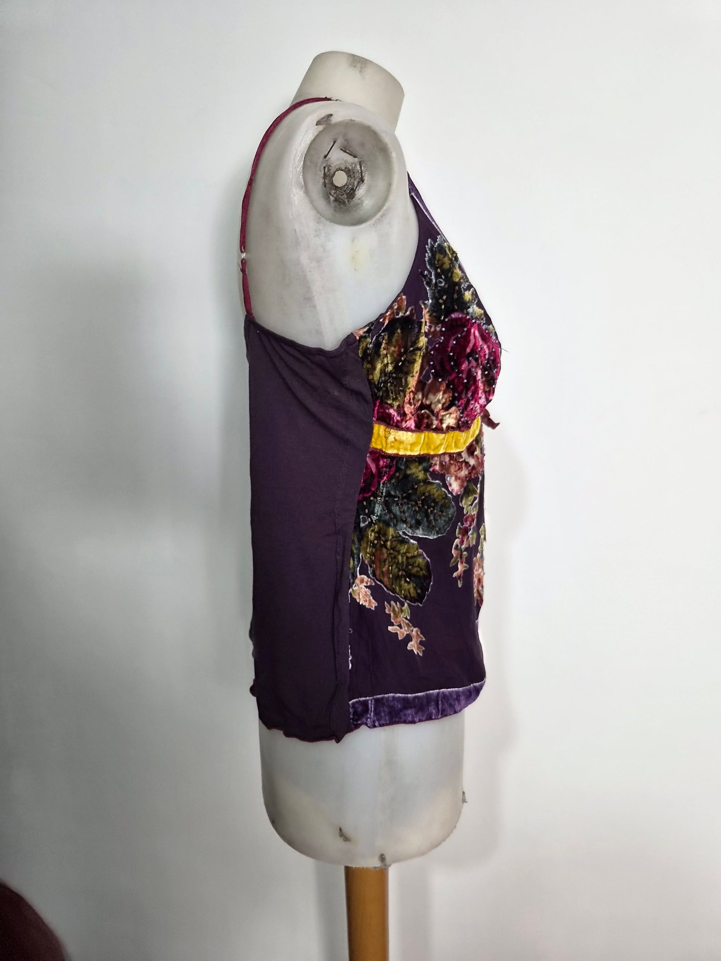 Haut René Derhy en soie violette