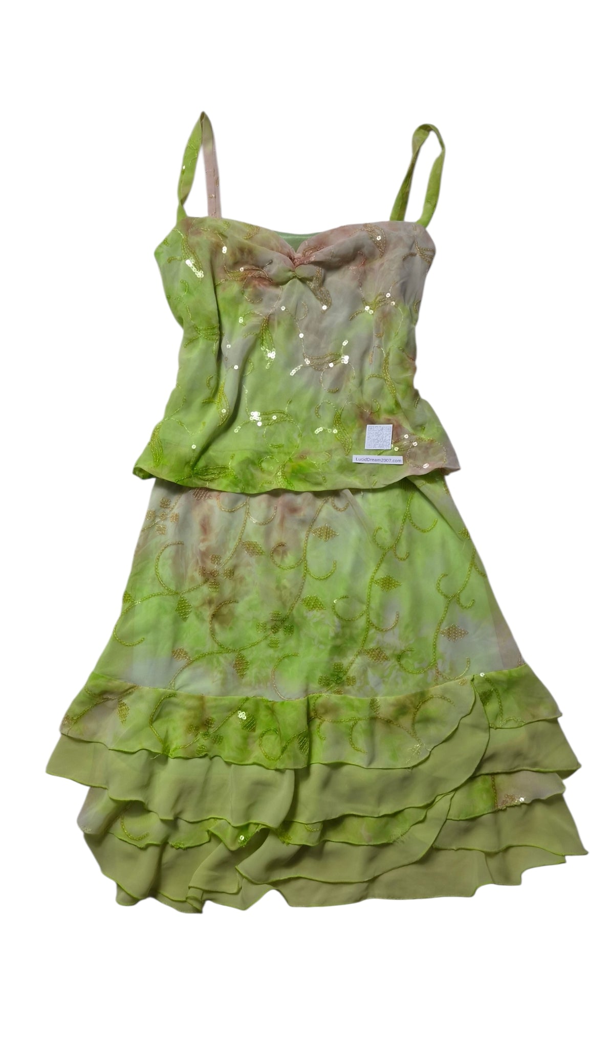 Green sequin detail set