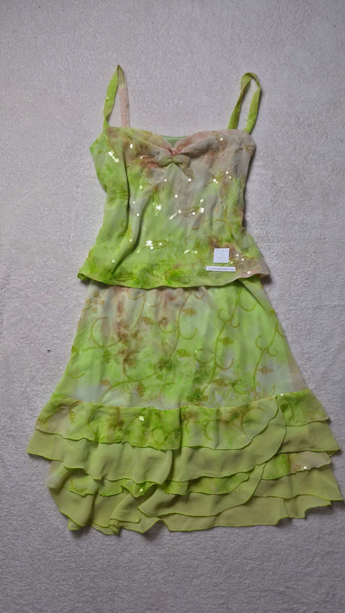 Green sequin detail set