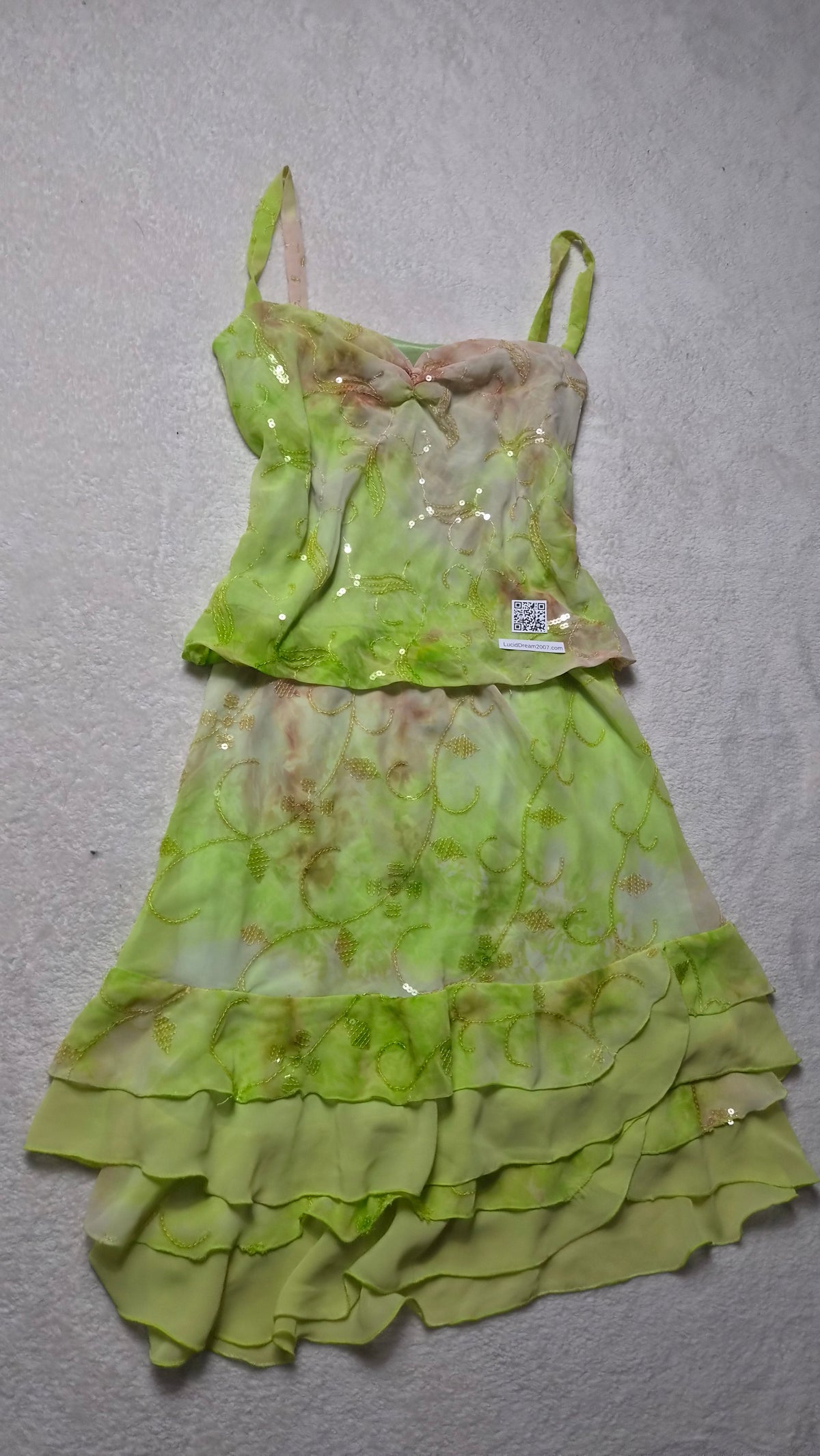 Green sequin detail set