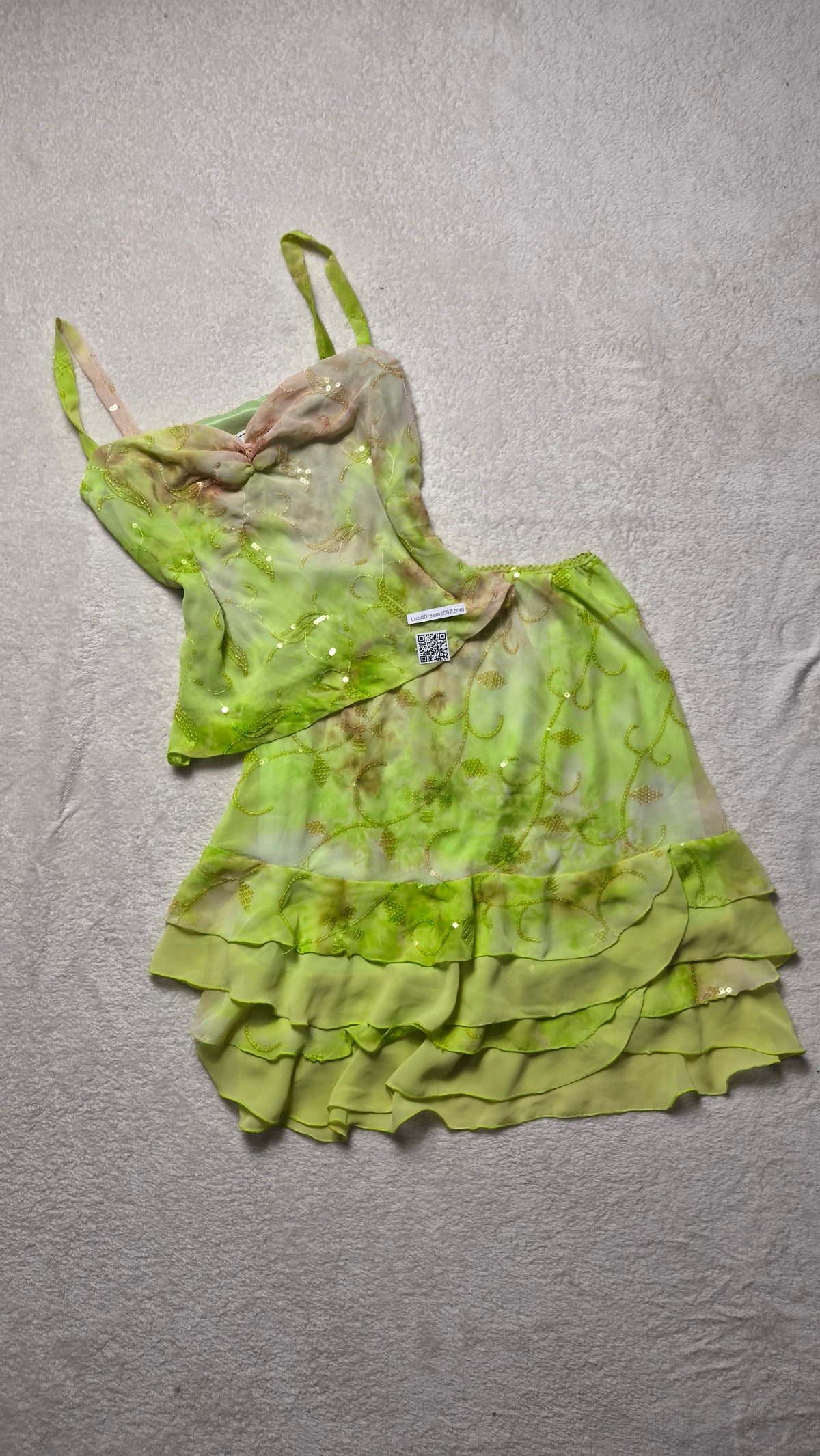 Green sequin detail set