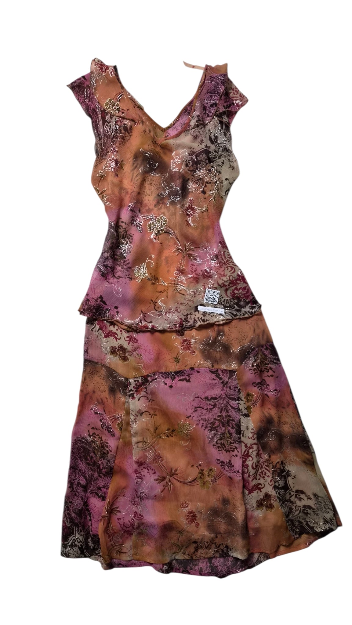 Pink and orange voile set