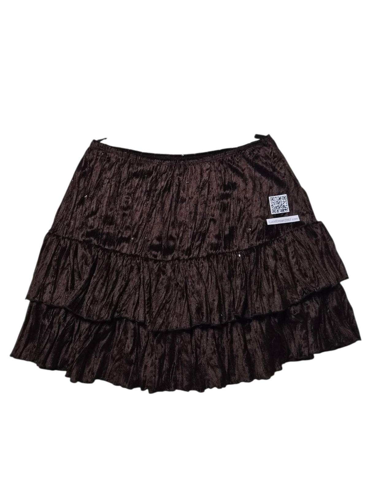 Mini jupe en velours marron