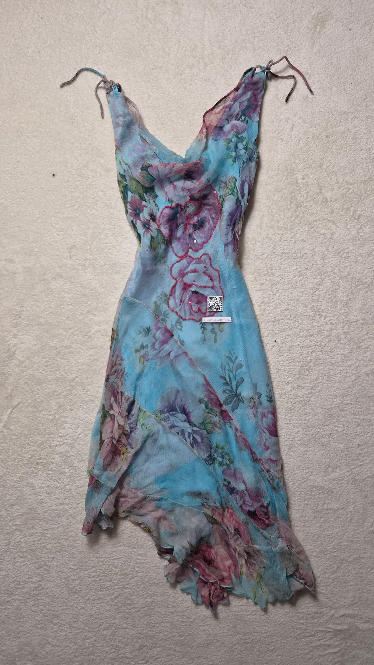 Robe florale bleue René Derhy