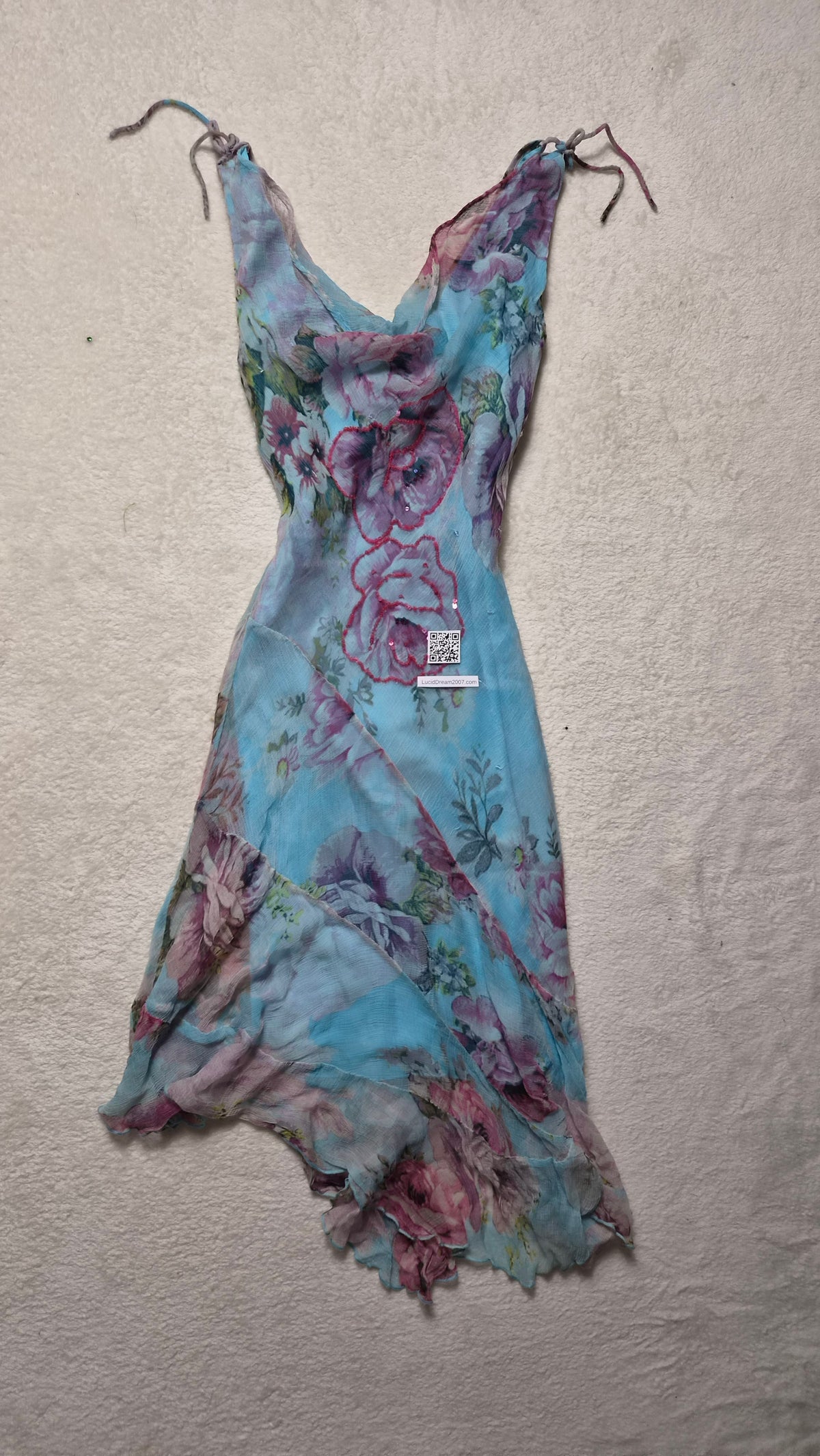 Robe florale bleue René Derhy