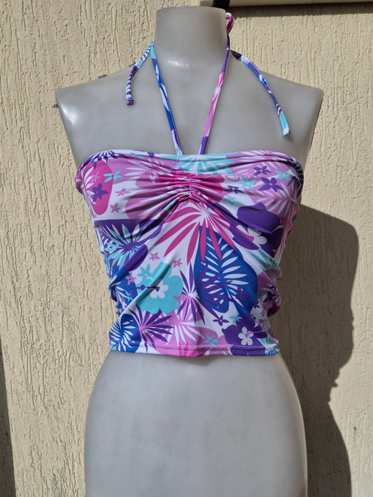 Haut bustier floral